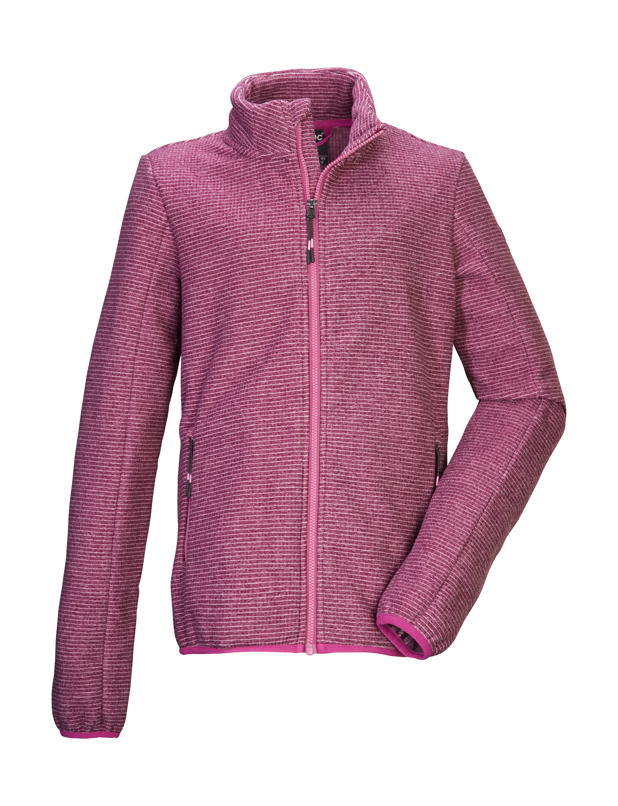 Killtec Fleecejacke "KOW 215 GRLS KNTFLC JCKT" Strickfleecejacke für Kids, Kinnschutz, Zipper-Taschen
