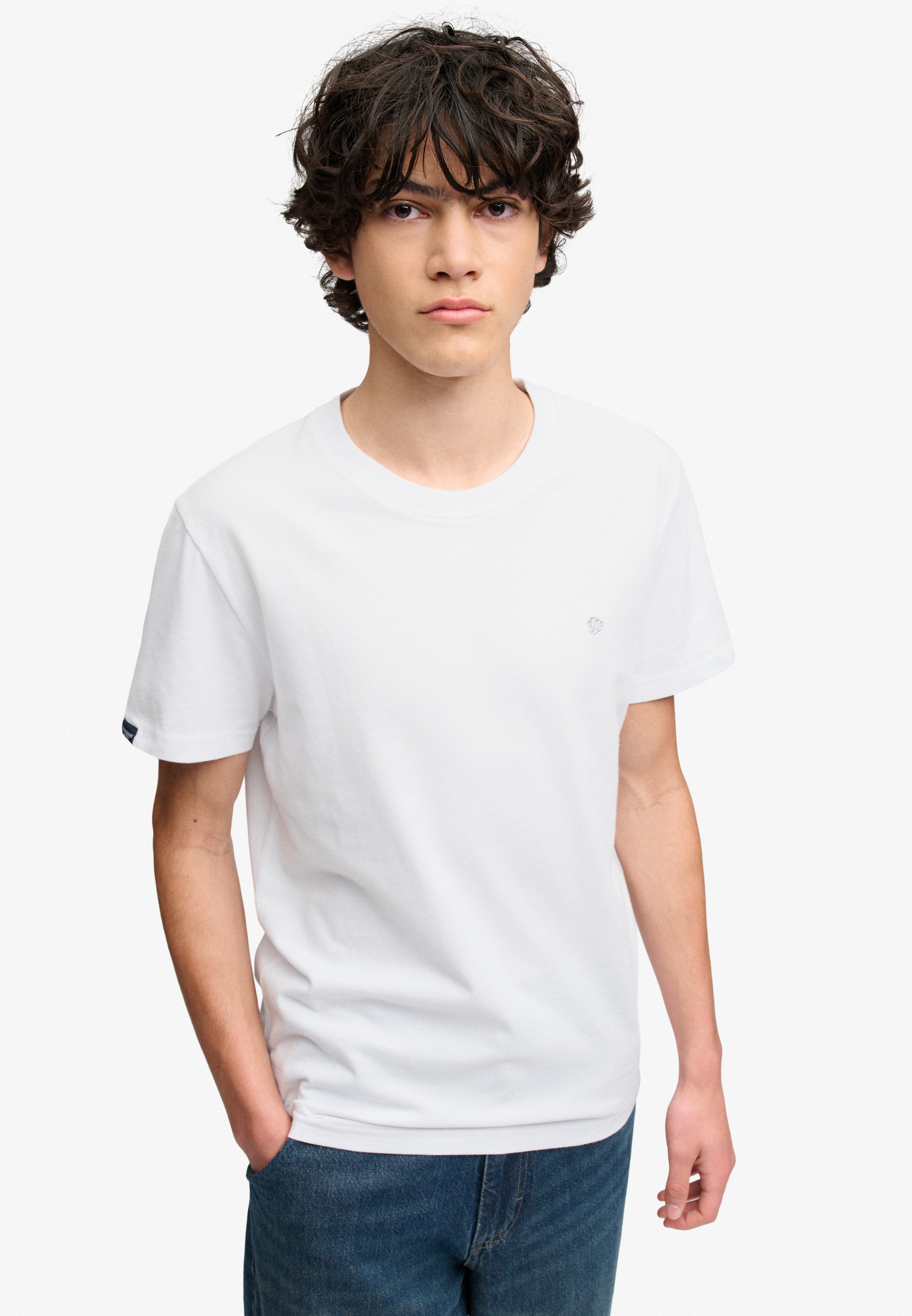 Superdry Rundhalsshirt "ESSENTIAL SDCO LOGO EMB TEE" Baumwolle, regular fit