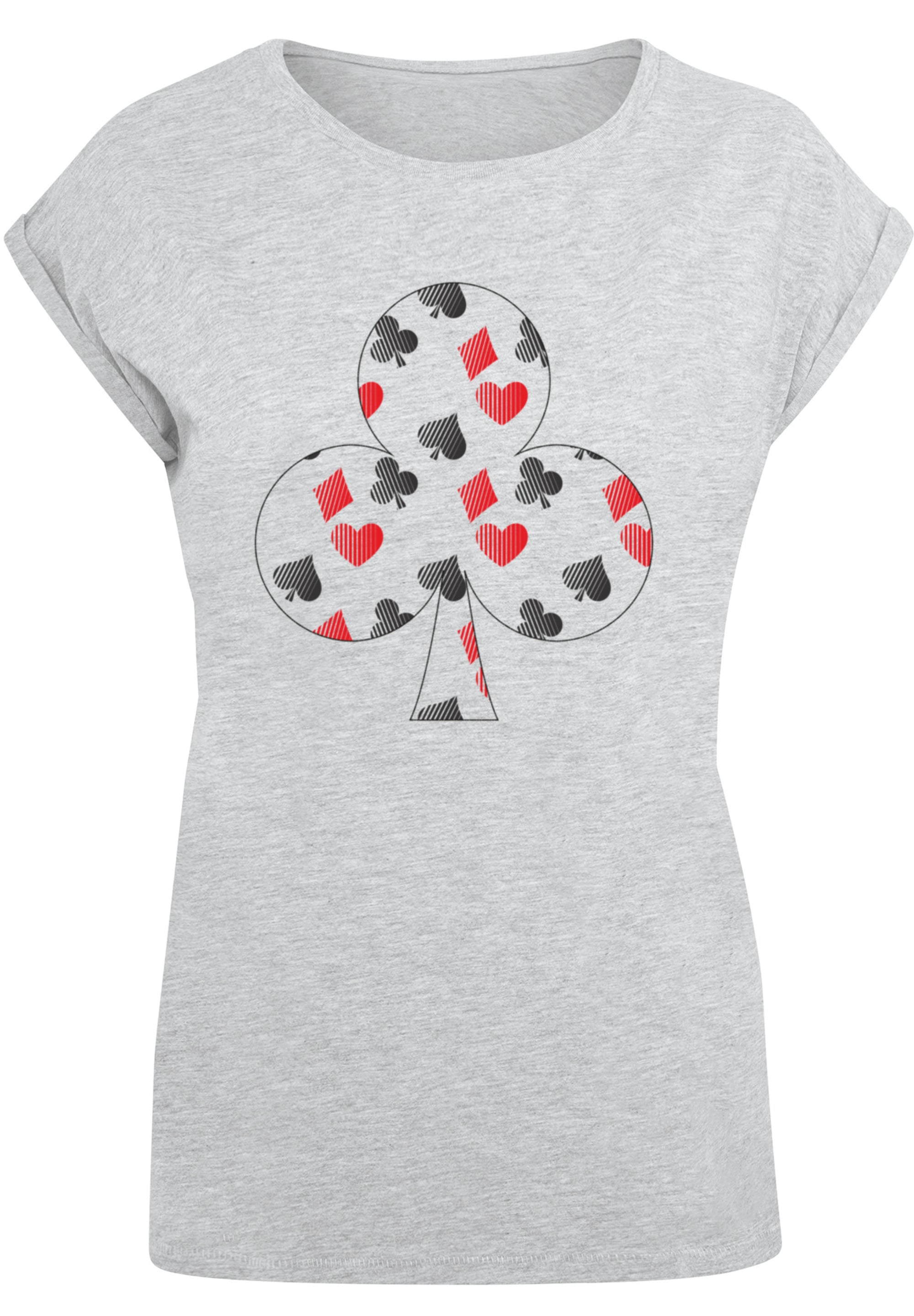 F4NT4STIC T-Shirt »Kartenspiel Kreuz Herz Karo Pik Poker«, Print