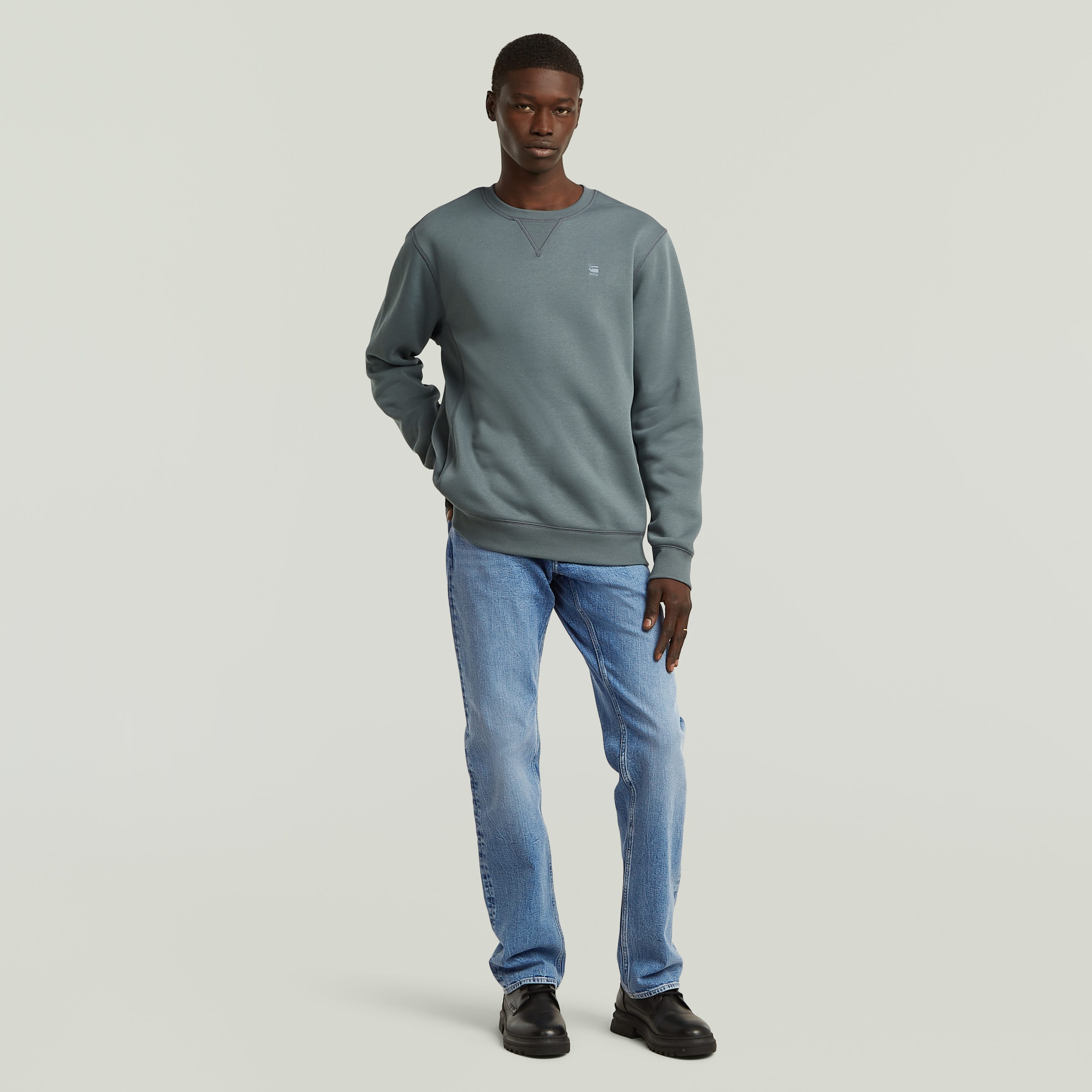 G-STAR Sweatshirt »Premium Core Pacior Sweat«, mit Ripp-Seiteneinsätzen
