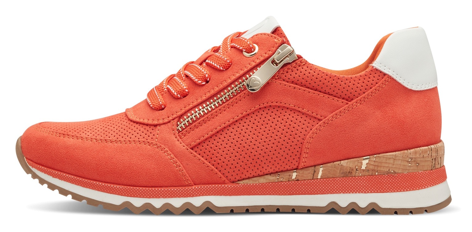 MARCO TOZZI Keilsneaker, Freizeitschuh, Halbschuh, Schnürschuh in veganer Verarbeitung