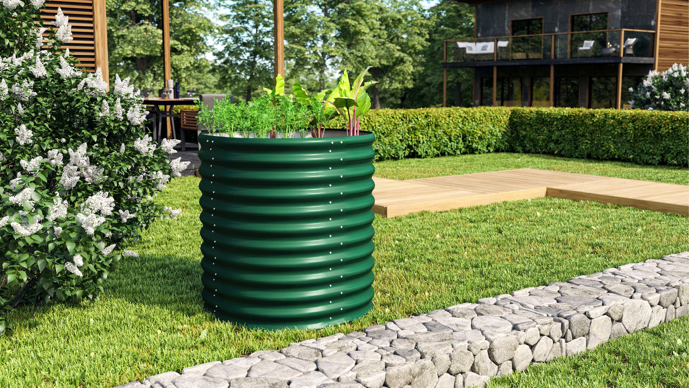 Vitavia Hochbeet »Terra Rund 858« BxTxH: 82x82x86 cm, seegras