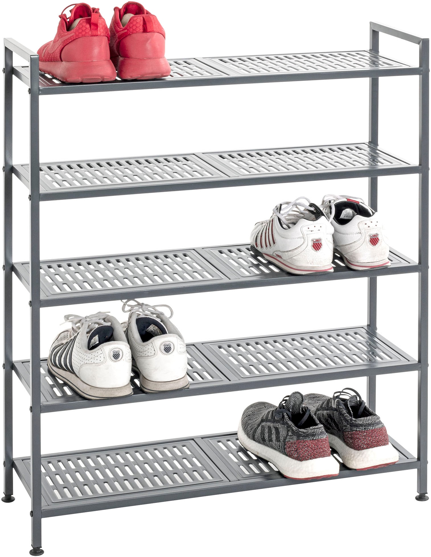 HAKU Schuhregal »Schuhaufbewahrung« 1 Stk. tlg. rechteckig - aus Metall Anthrazit - B/T/H 73/25/90 cm