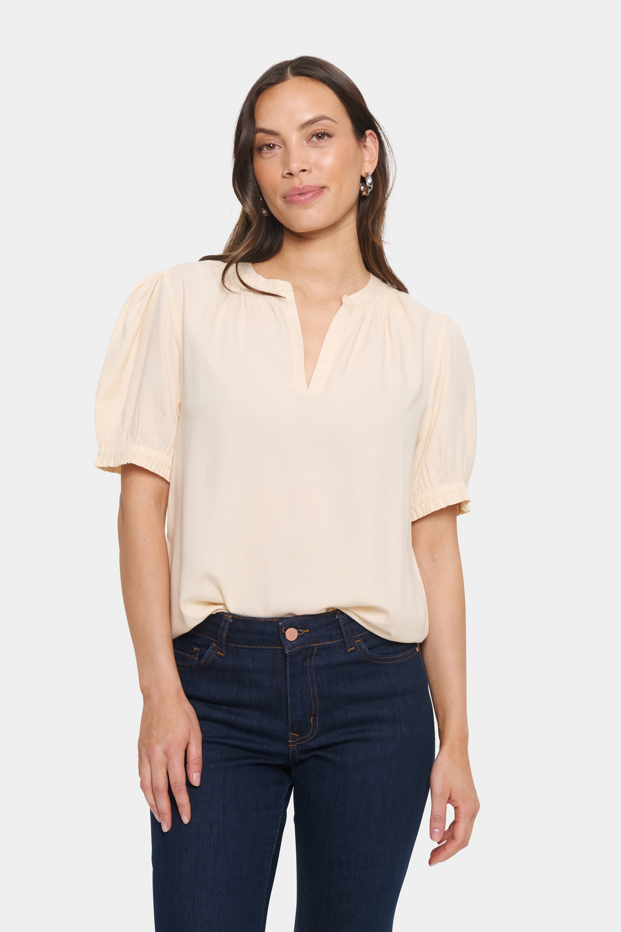 Saint Tropez Kurzarmbluse »Kurzarm-Bluse BrittaSZ«