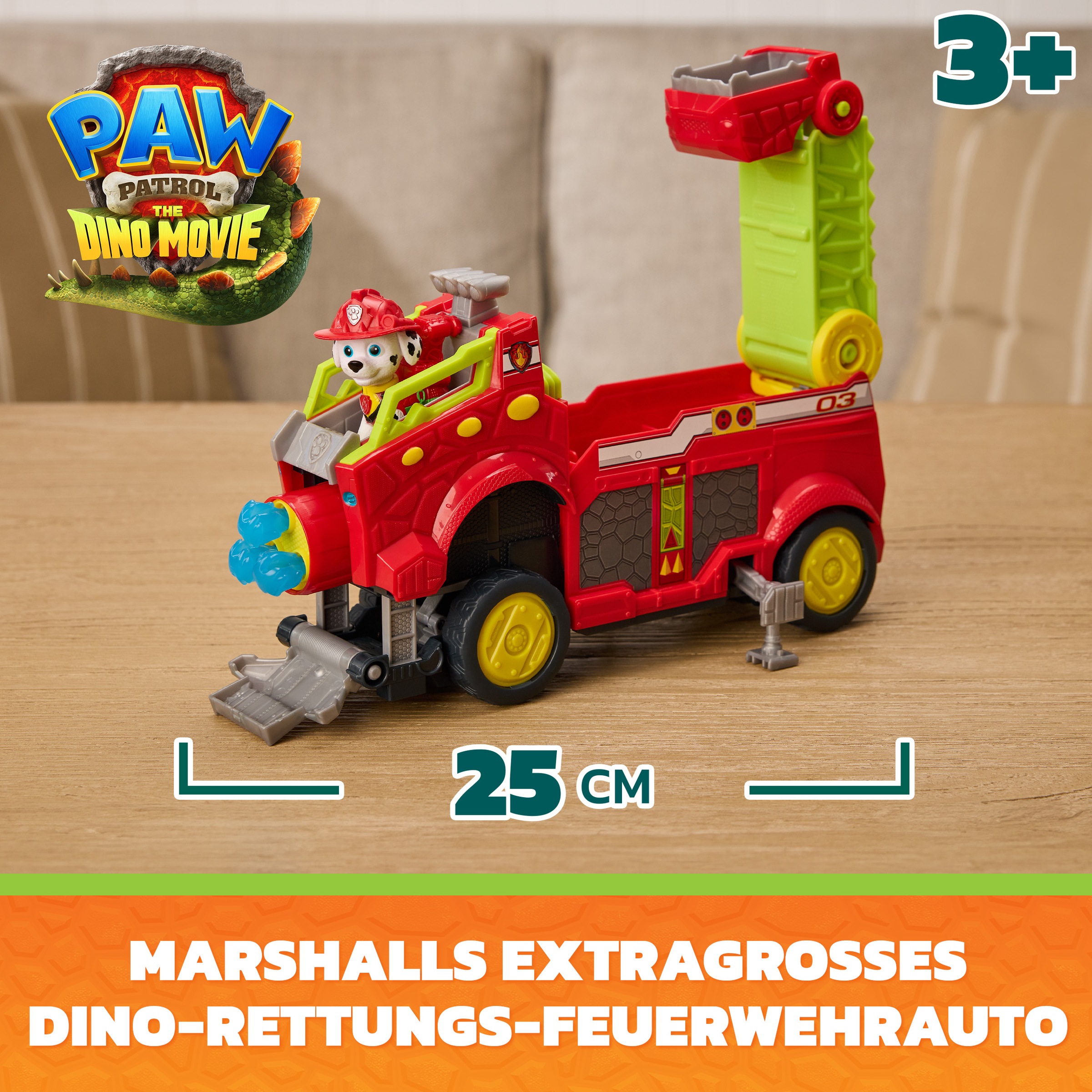 Spin Master Spielzeug-Auto »PAW Patrol: Der Dino Film, Marshalls Dino-Rettungs-Feuerwehrauto«