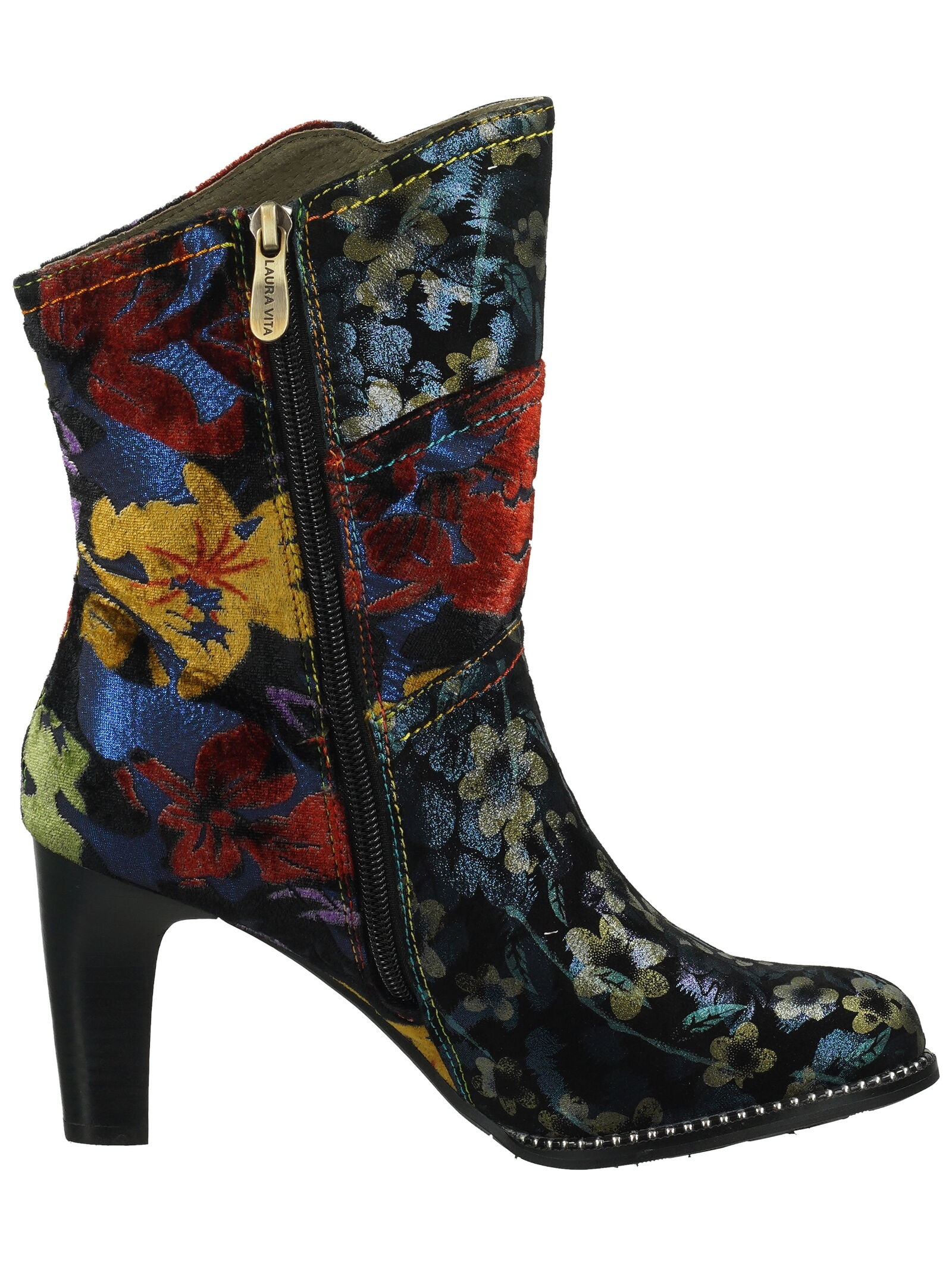 LAURA VITA High-Heel-Stiefelette »LAURA VITA Stiefelette Leder/Textil«