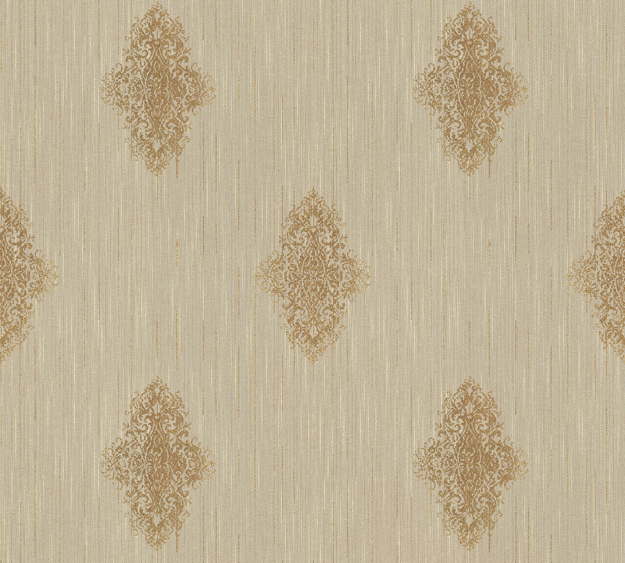 Textiltapete »Luxury wallpaper«, Barock-ornamental-gemustert, Textil Tapete Barock...