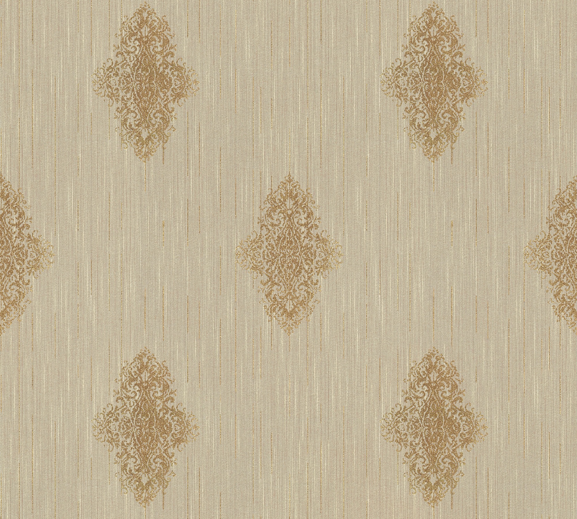 Architects Paper Textiltapete "Luxury Wallpaper" Barock Gemustert Ornamental Leicht Strukturiert Textil Tapete Barock Metallic Effekt Tapeten