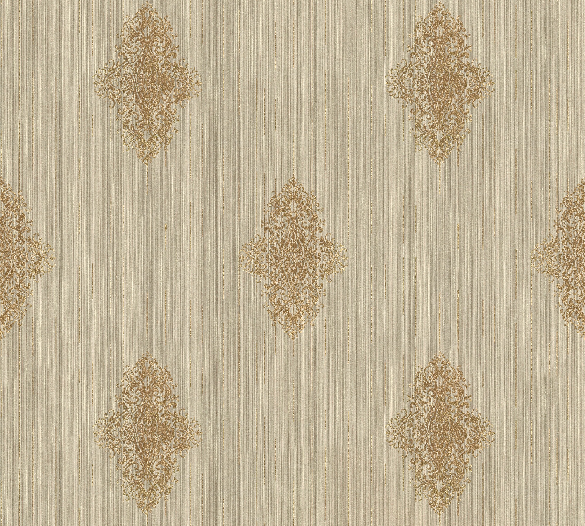 Architects Paper Textiltapete "Luxury wallpaper", Barock-ornamental-gemustert, Textil Tapete Barock Metallic Effekt Tape