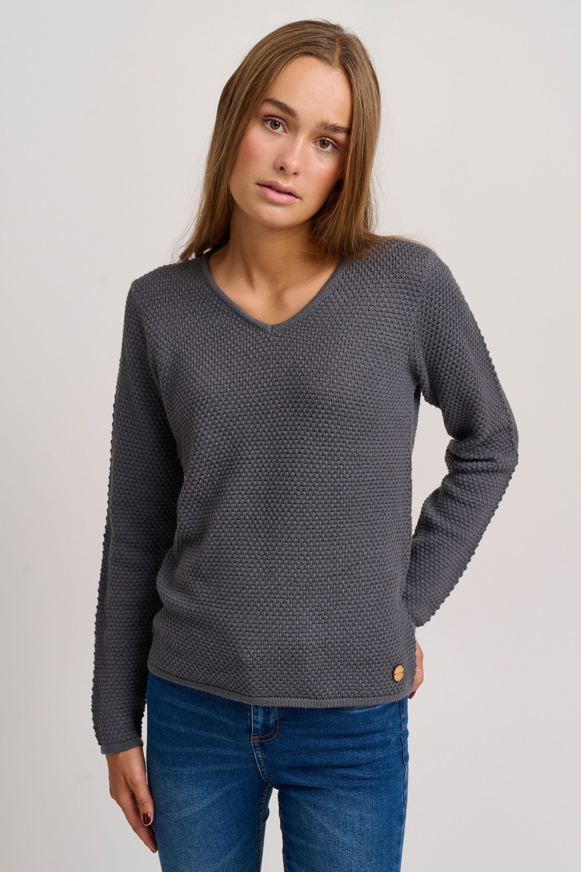 OXMO Strickfleece-Pullover »Strickpullover OXHanna«