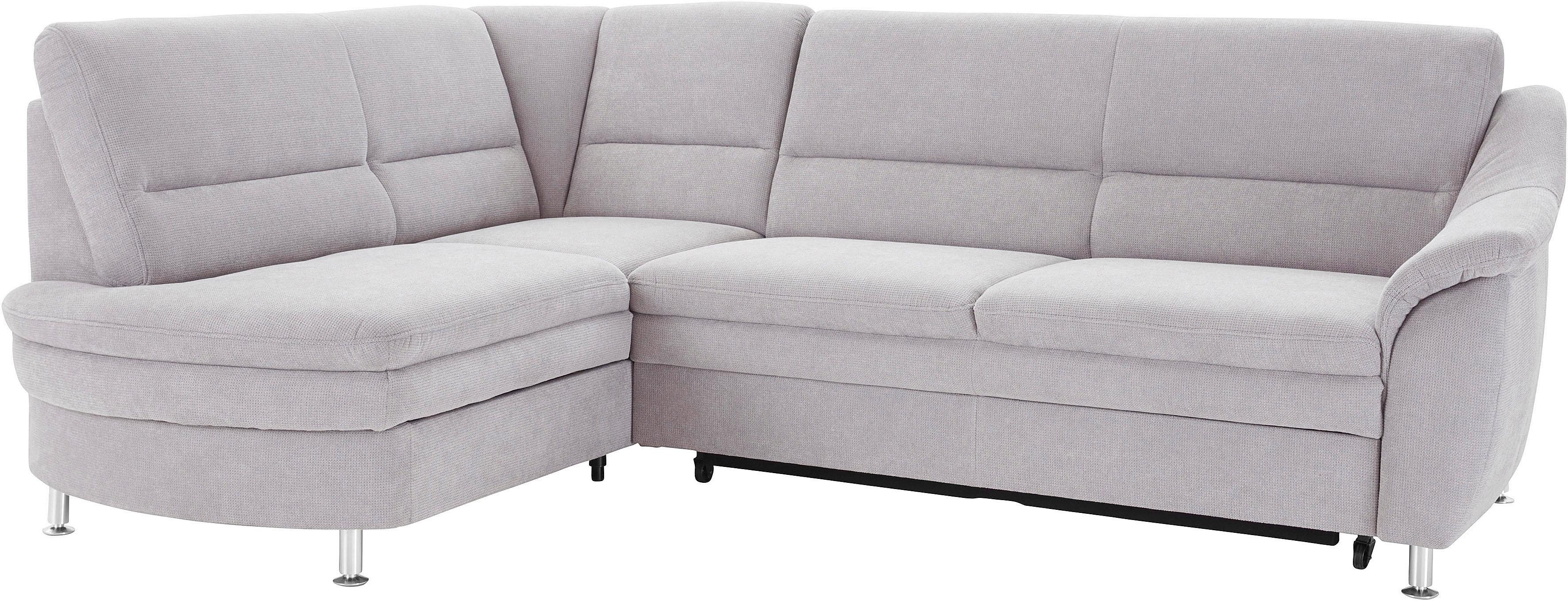 sit&more Ecksofa "Cardoso L-Form" mit Federkern, wahlweise mit Schlaffunktion und Schubkasten