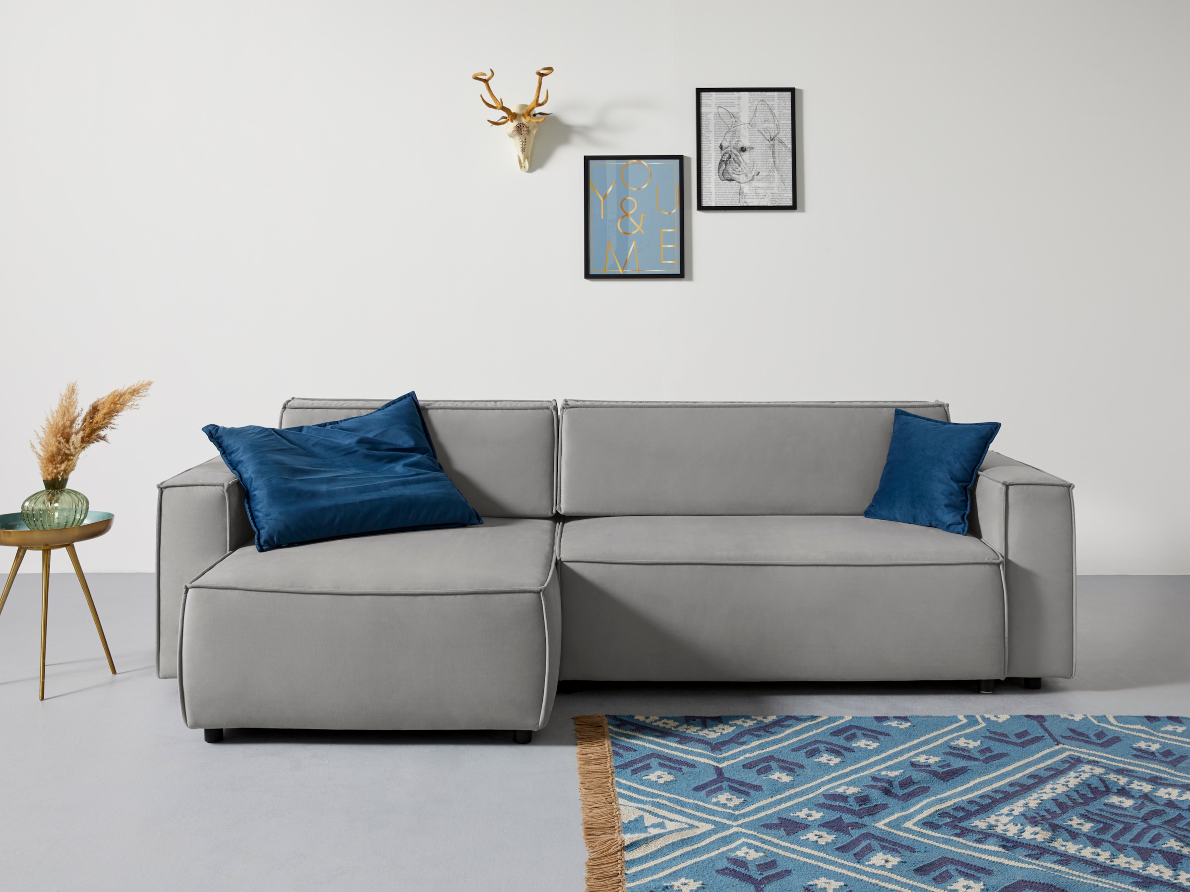 Home affaire Ecksofa "Marva L-Form" incl. Bettfunktion und Bettkasten, Fede günstig online kaufen