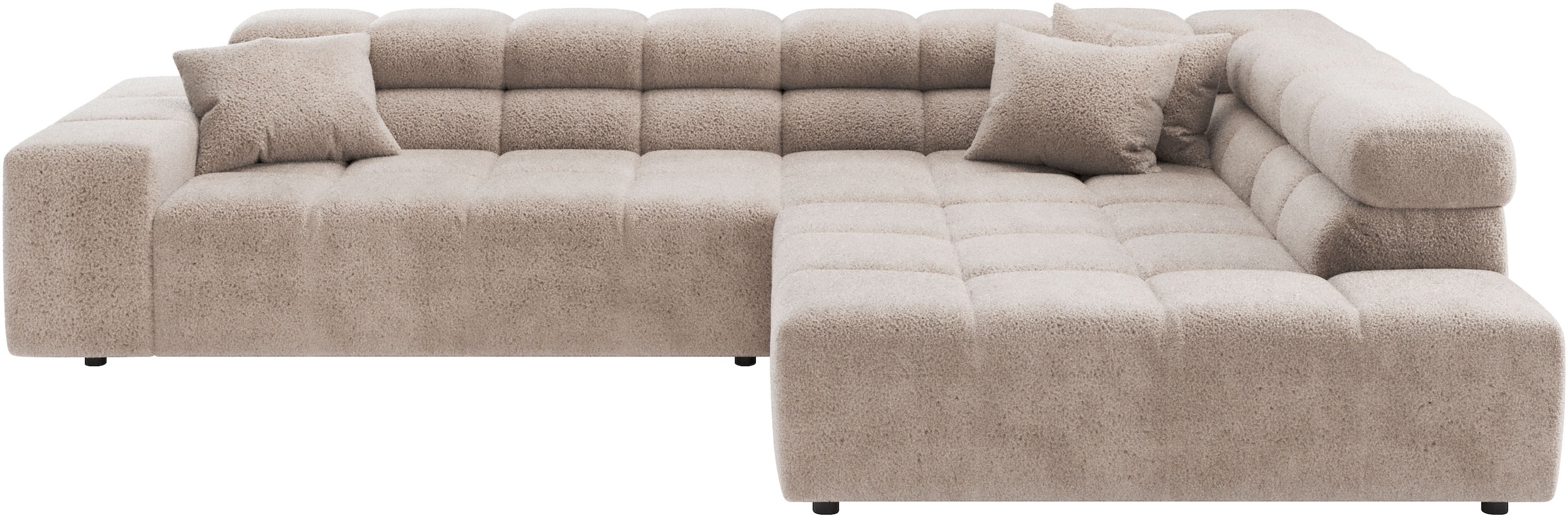 Home affaire Ecksofa "Ancona, Ecksofa, incl. Kopfteilverstellung, Breite 319 cm, L-Form" wahlweise elektrische Sitztiefenverstellung