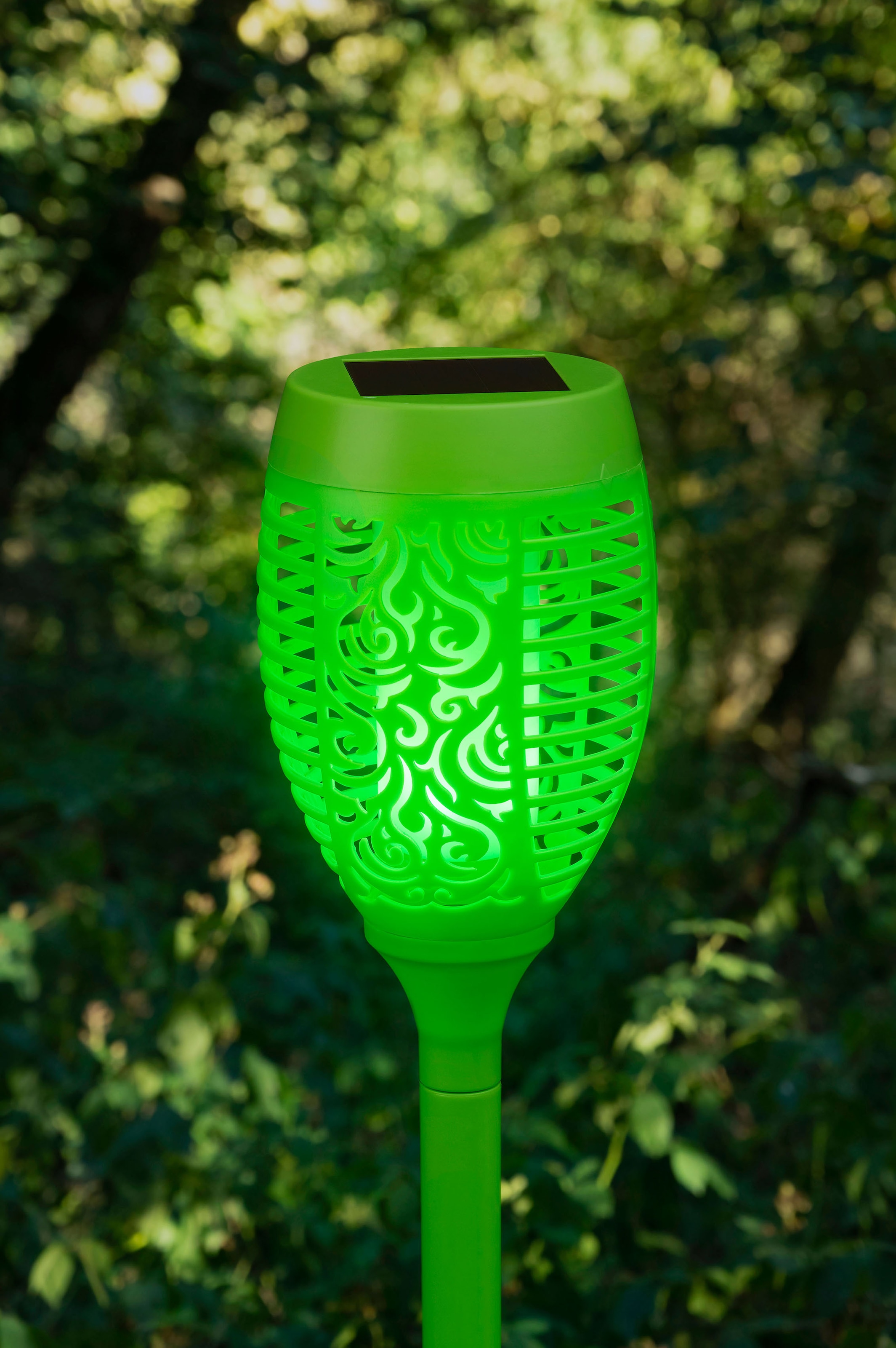 BONETTI LED Gartenfackel, realer LED Solar Gartenfackel mit | kaufen grün BAUR Flamme