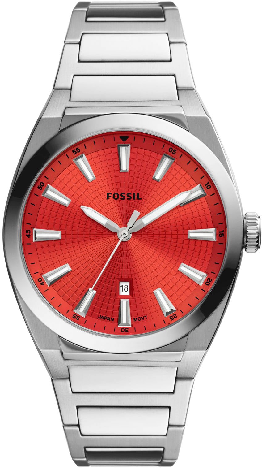 Fossil Quarzuhr »EVERETT, FS5984«, Armbanduhr, Herrenuhr, Datum, analog