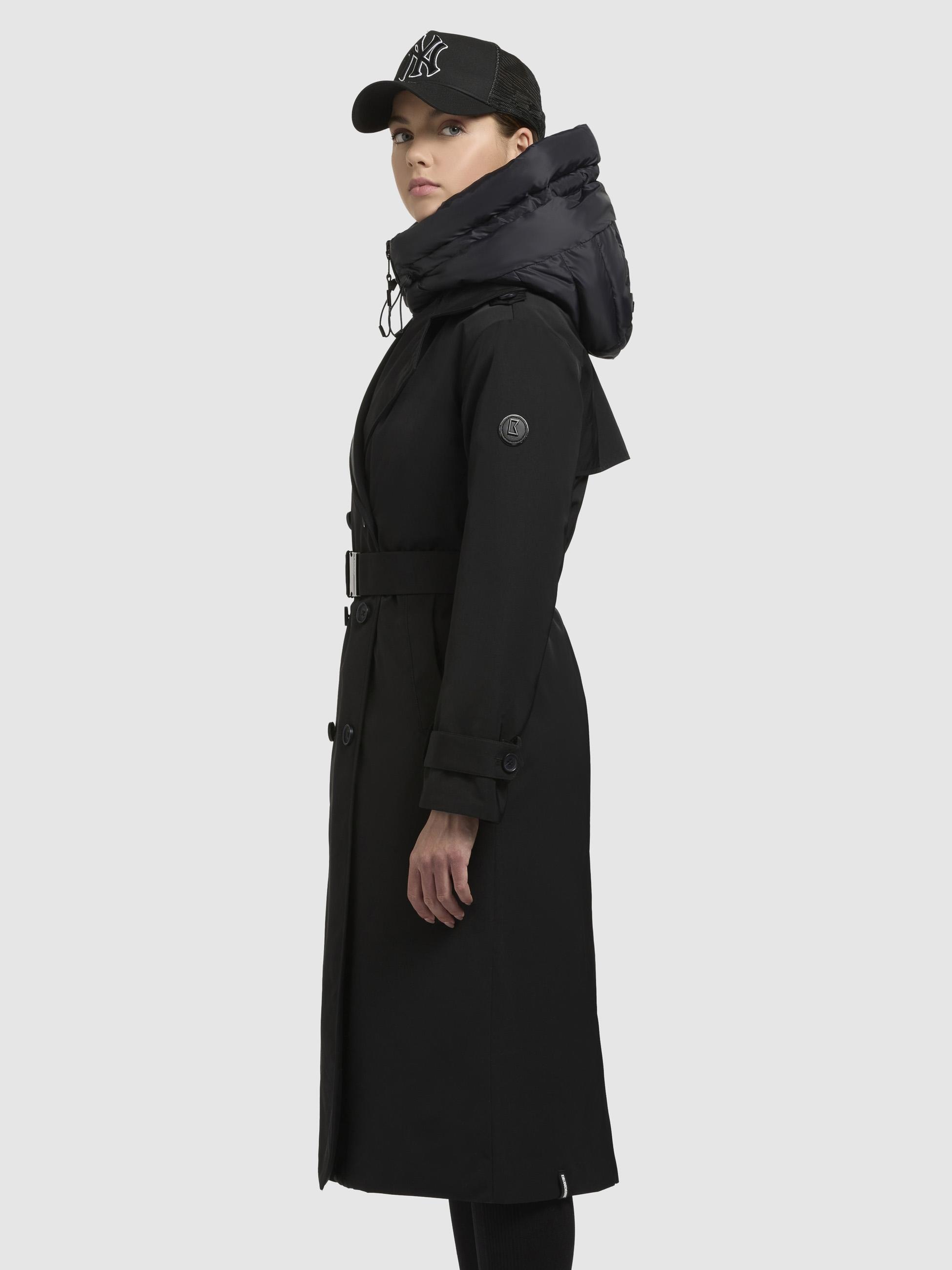 khujo Trenchcoat »Elena-YM«, Warmer Wintermantel mit doppelter Knopfleiste