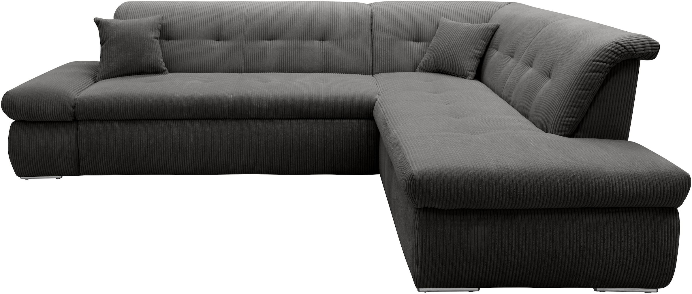 DOMO collection Ecksofa »Moric L-Form«, wahlweise mit Bettfunktion und Armlehnenverstellung, auch in Cord