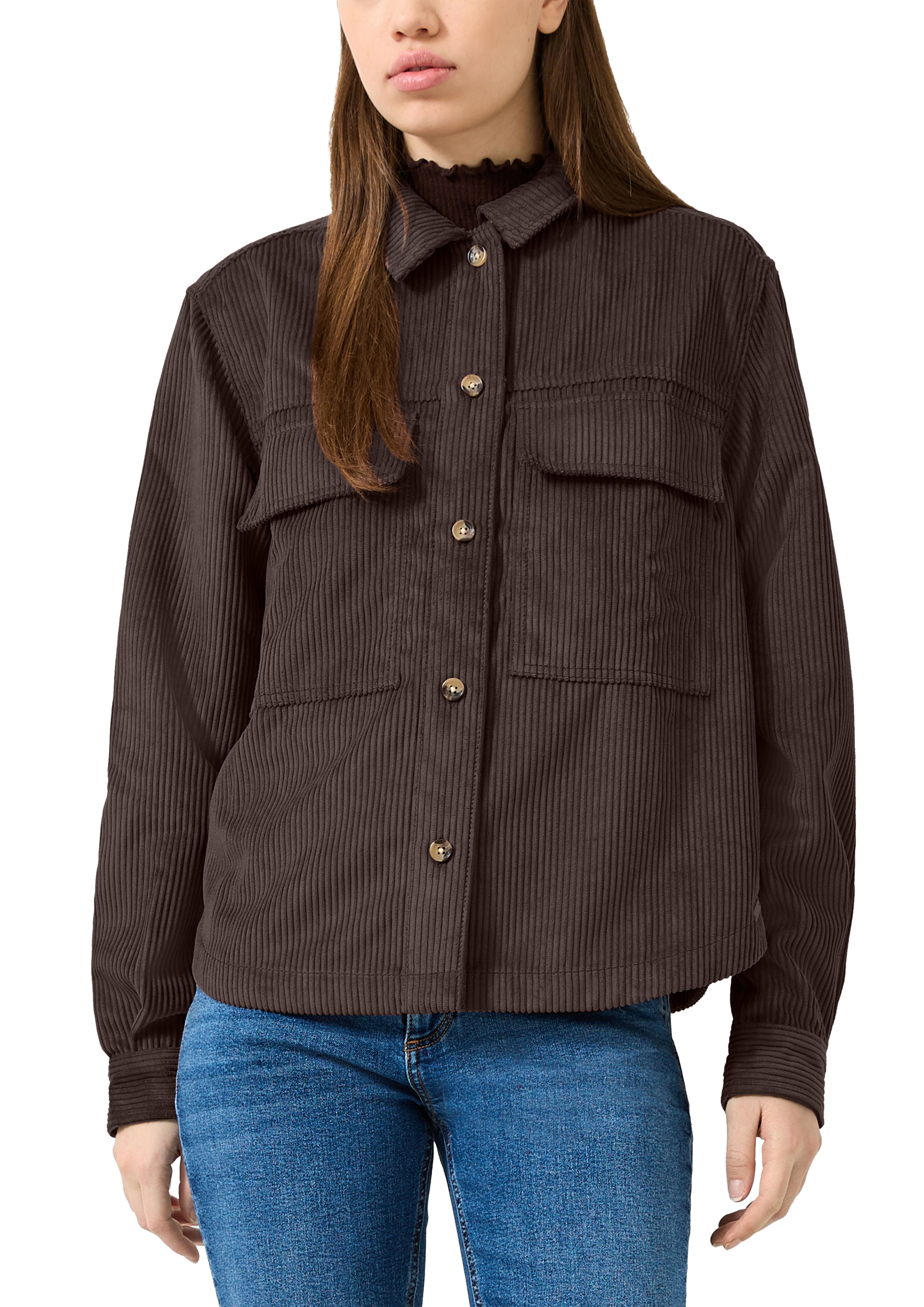 QS Hemdbluse aus Cord, Overshirt mit Pattentaschen