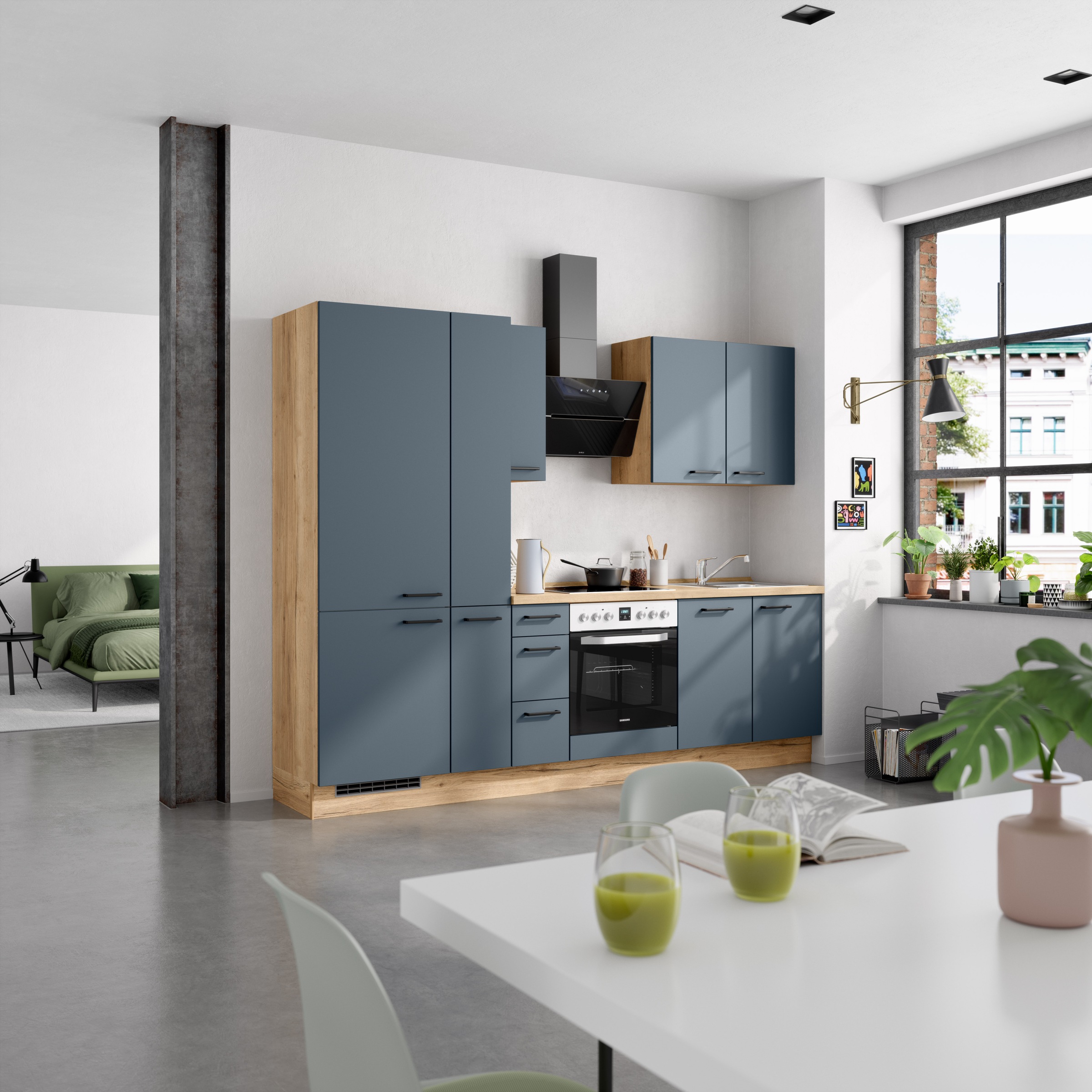 nobilia® Küchenzeile »"Easytouch II"«, vormontiert, Ausrichtung wählbar, Breite 270 cm, wahlw. mit E-Geräten