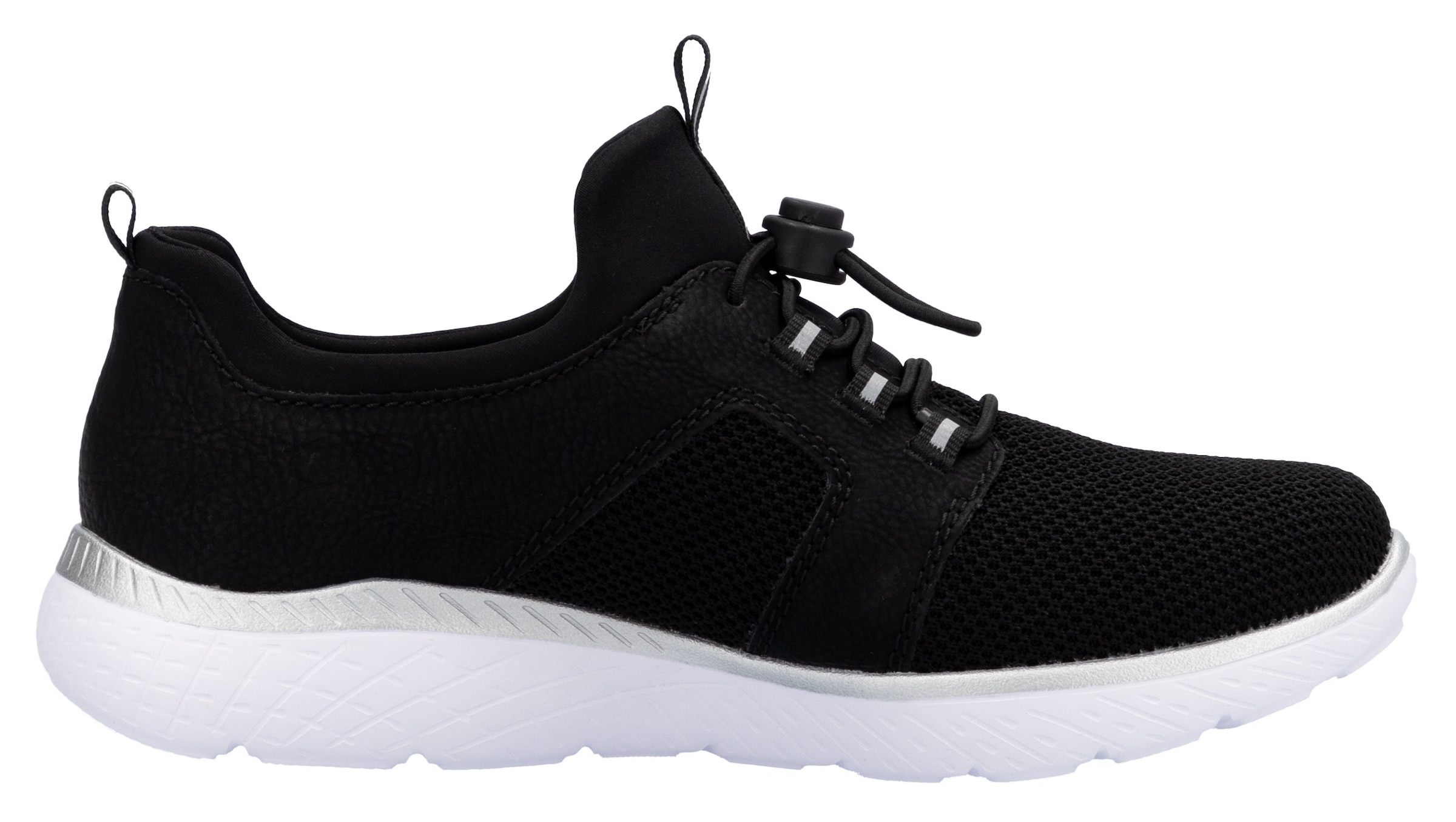 RIEKER Sport Slip-On Sneaker, Schlupfschuh, Halbschuh, Freizeitsneaker mit Anziehlaschen