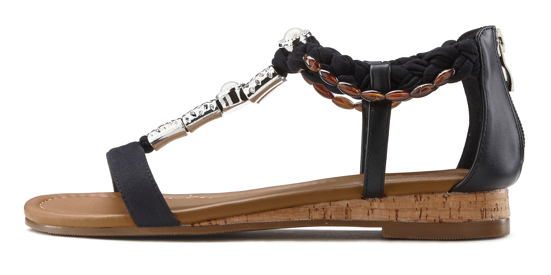 LASCANA "Sommerschuh" Sandalette, Sommerschuh mit Schmuckelementen VEGAN günstig online kaufen