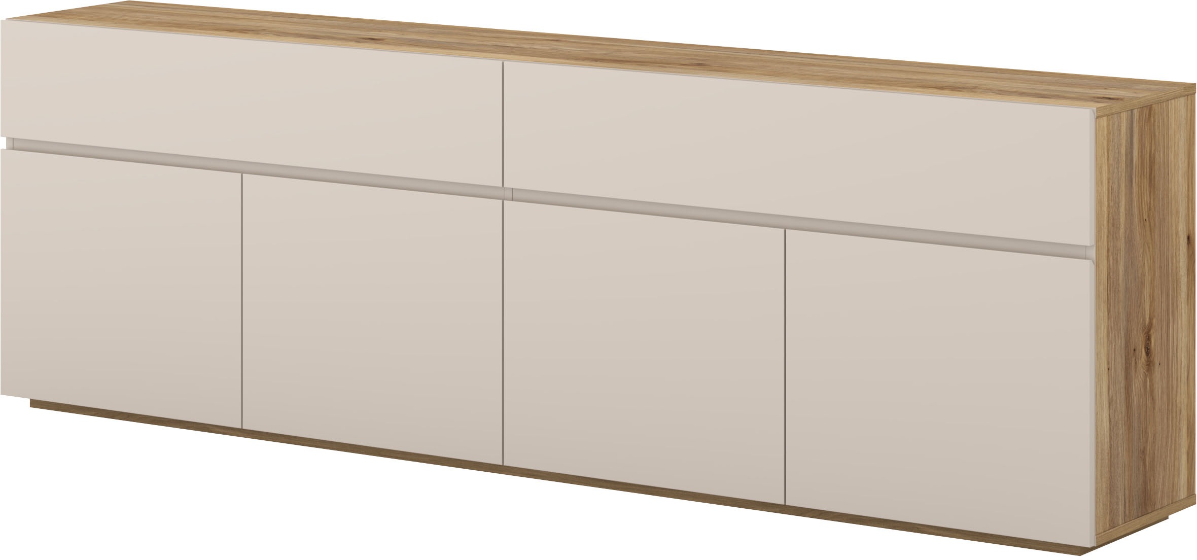 OTTO home Sideboard "Criss, Breite 200 cm moderne grifflose Kommode 4Türen/ günstig online kaufen