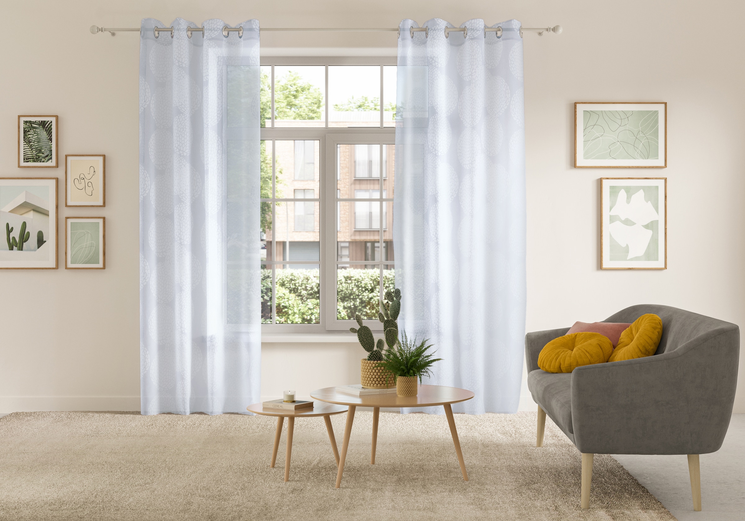 OTTO home "BELEM" Ösen 1 Stk. tlg. 1 Schal, Polyester, Kreise günstig online kaufen