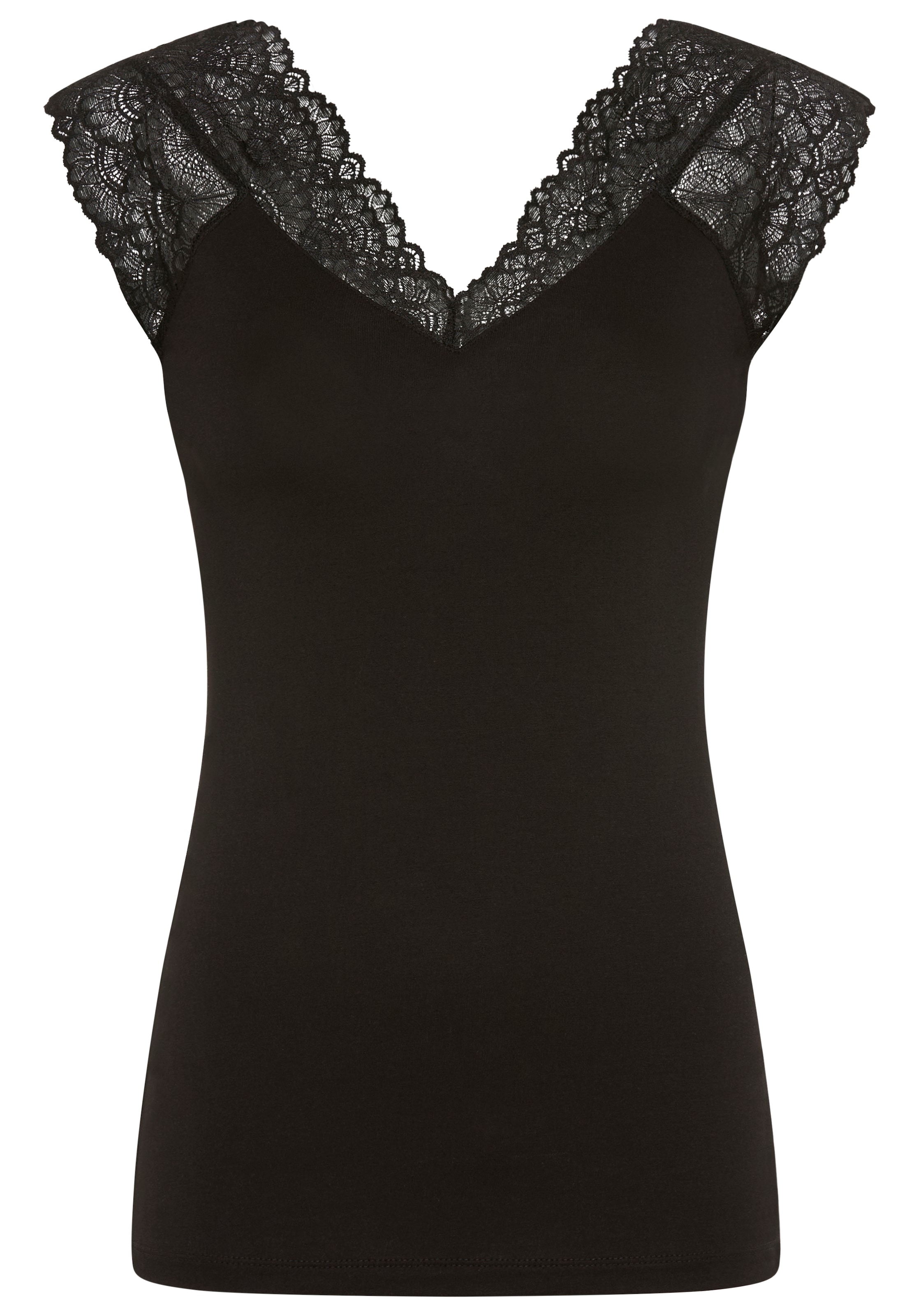 Bruno Banani Spitzentop mit figurbetonter Passform und besonderer Schnittführung
