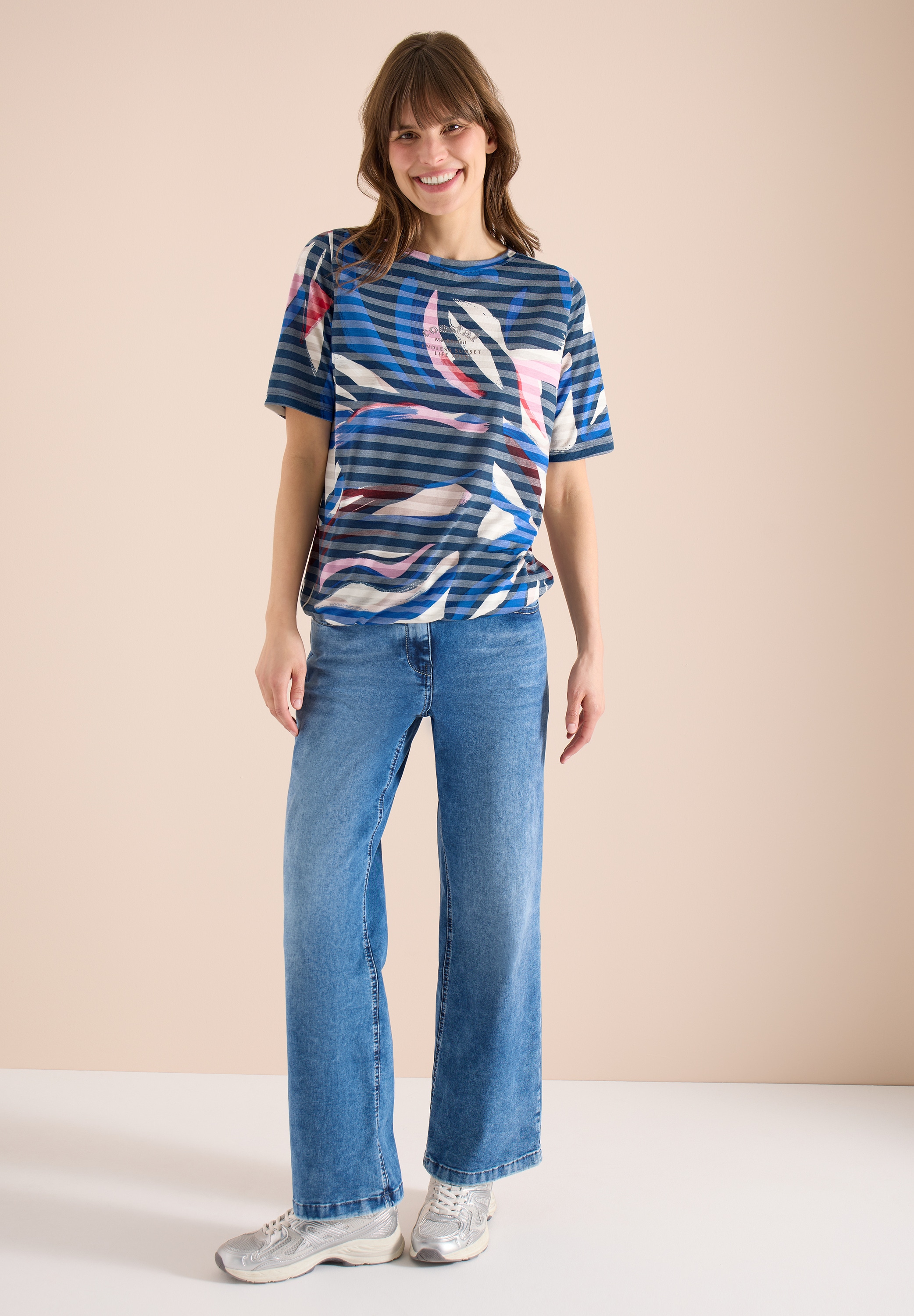 Cecil T-Shirt mit U-Boot-Ausschnitt