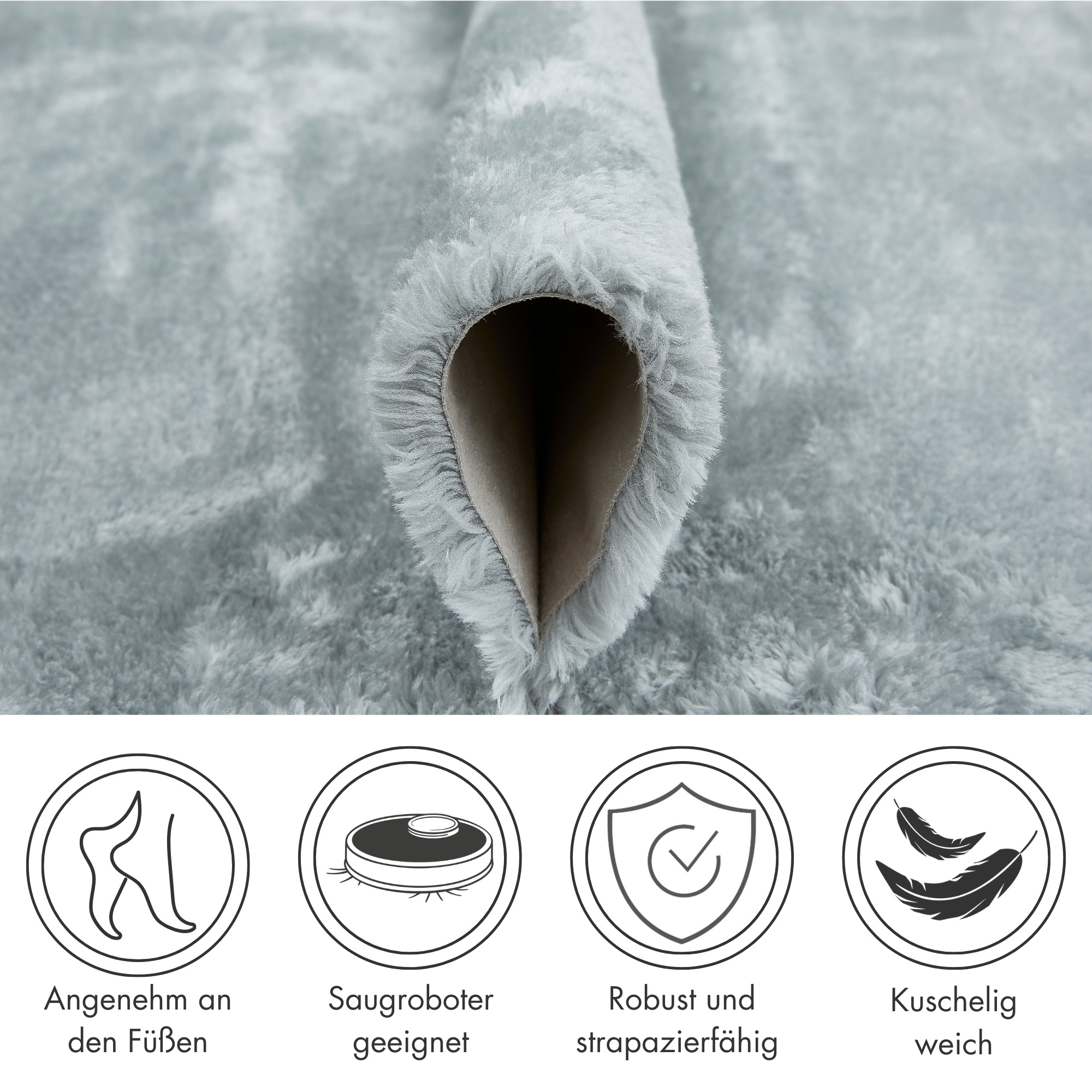 Thumbnail - Andiamo "Lamm Fellimitat" fellförmig 20 mm Höhe Kunstfell, besonders weich durch Microfaser, Kudenliebling