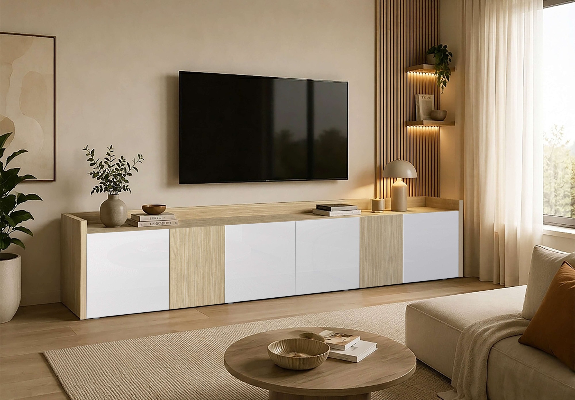 OTTO home Lowboard »Lowboard ALTEA,Lowboard,TV-Kommode,TV-Möbel,TV-Bank« 1 Stk. tlg. Mit 6 Drehtüren, 4 Innenfächer, B.220 cm
