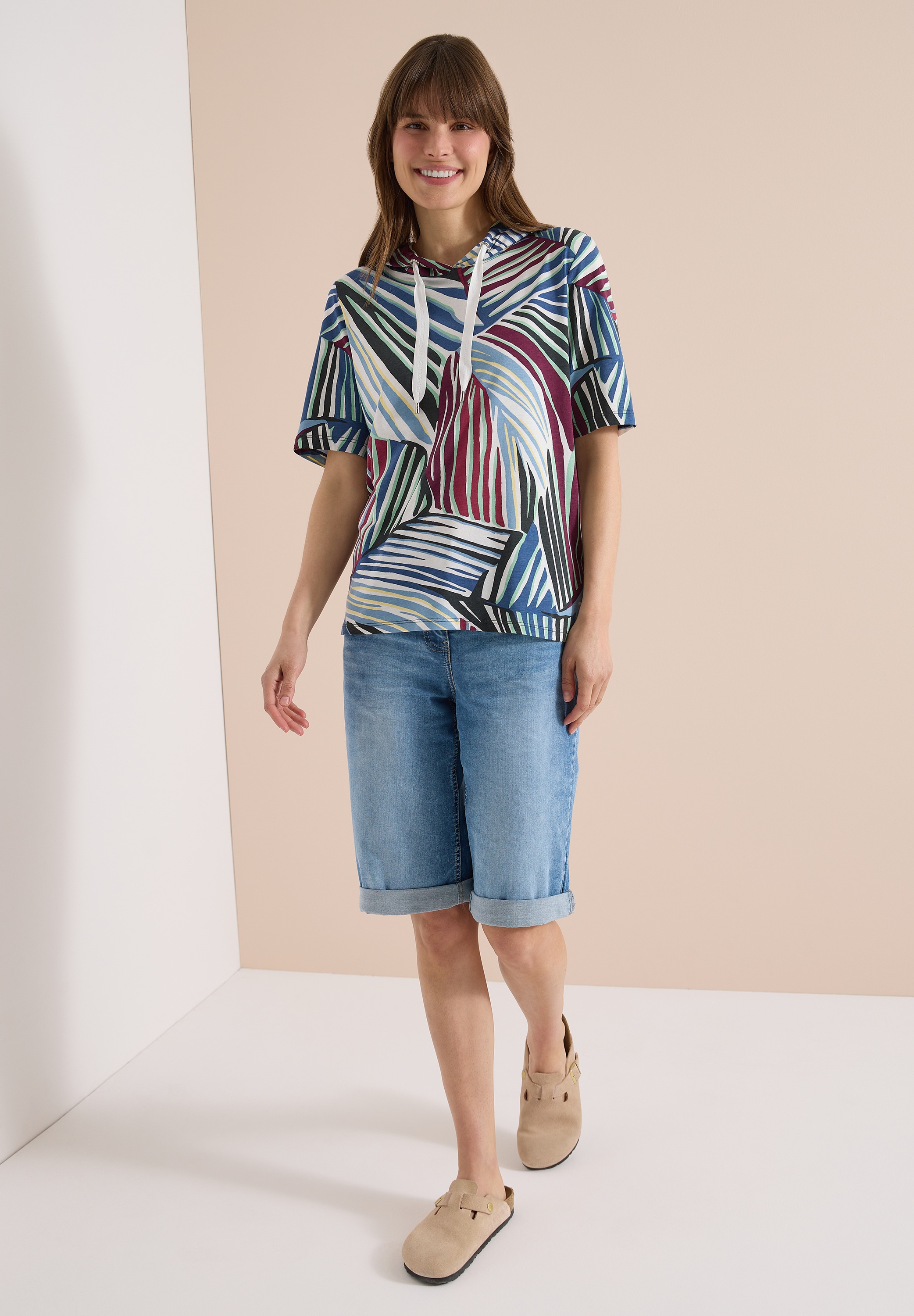 Cecil Kapuzenshirt im soften Baumwoll-Mix