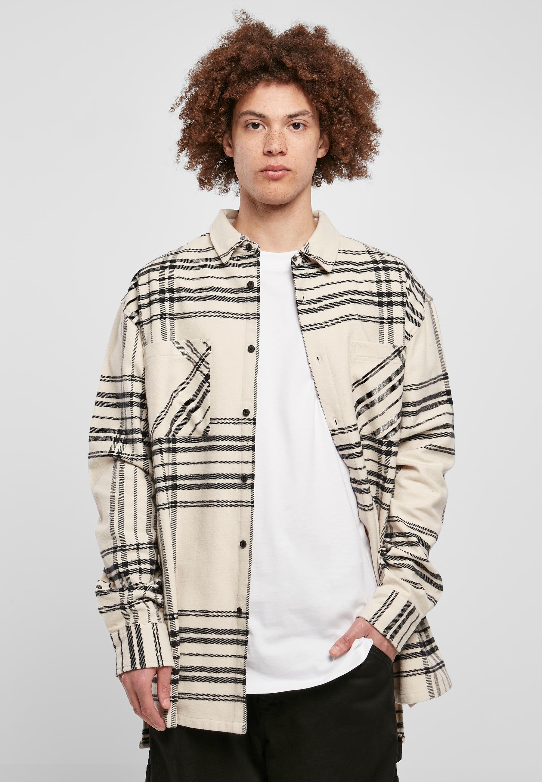 URBAN CLASSICS Langarmhemd »Urban Classics Herren Long Oversized Checked Summit Shirt«, (1 tlg.)