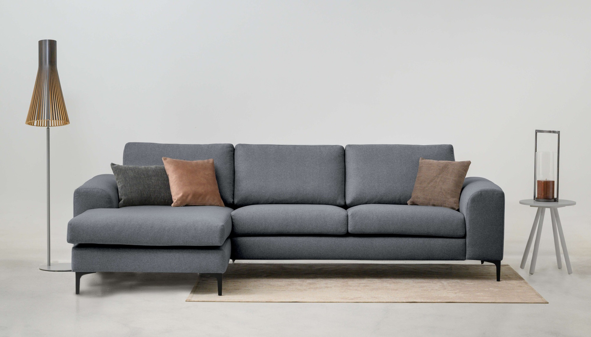 OTTO home Ecksofa "Henry, L-Form, Breite 294 cm" mit Metallbeinen, Wellenunterfederung, wasserabweisender Stoff