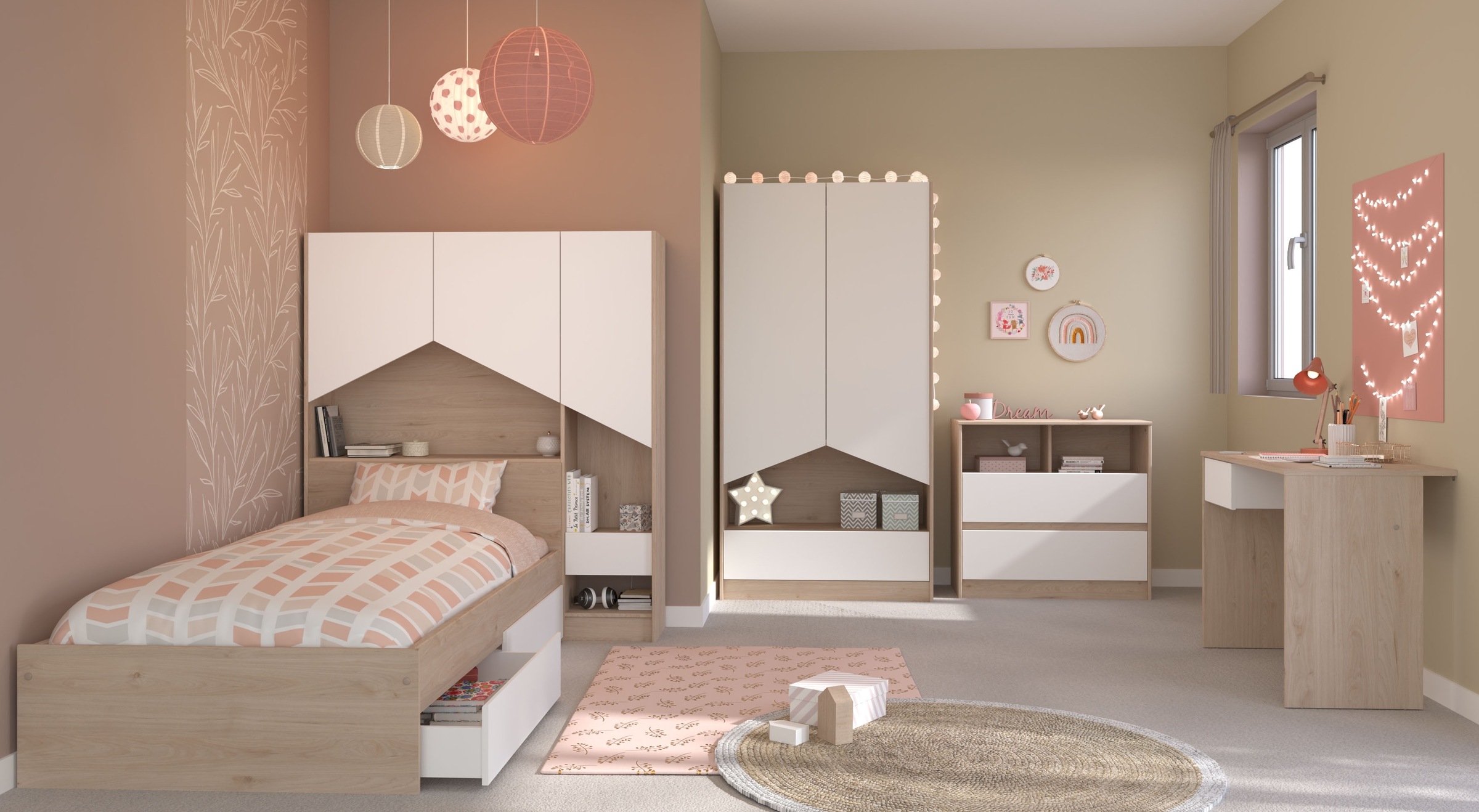 Parisot Jugendzimmer-Set, (Set, 6 tlg.)