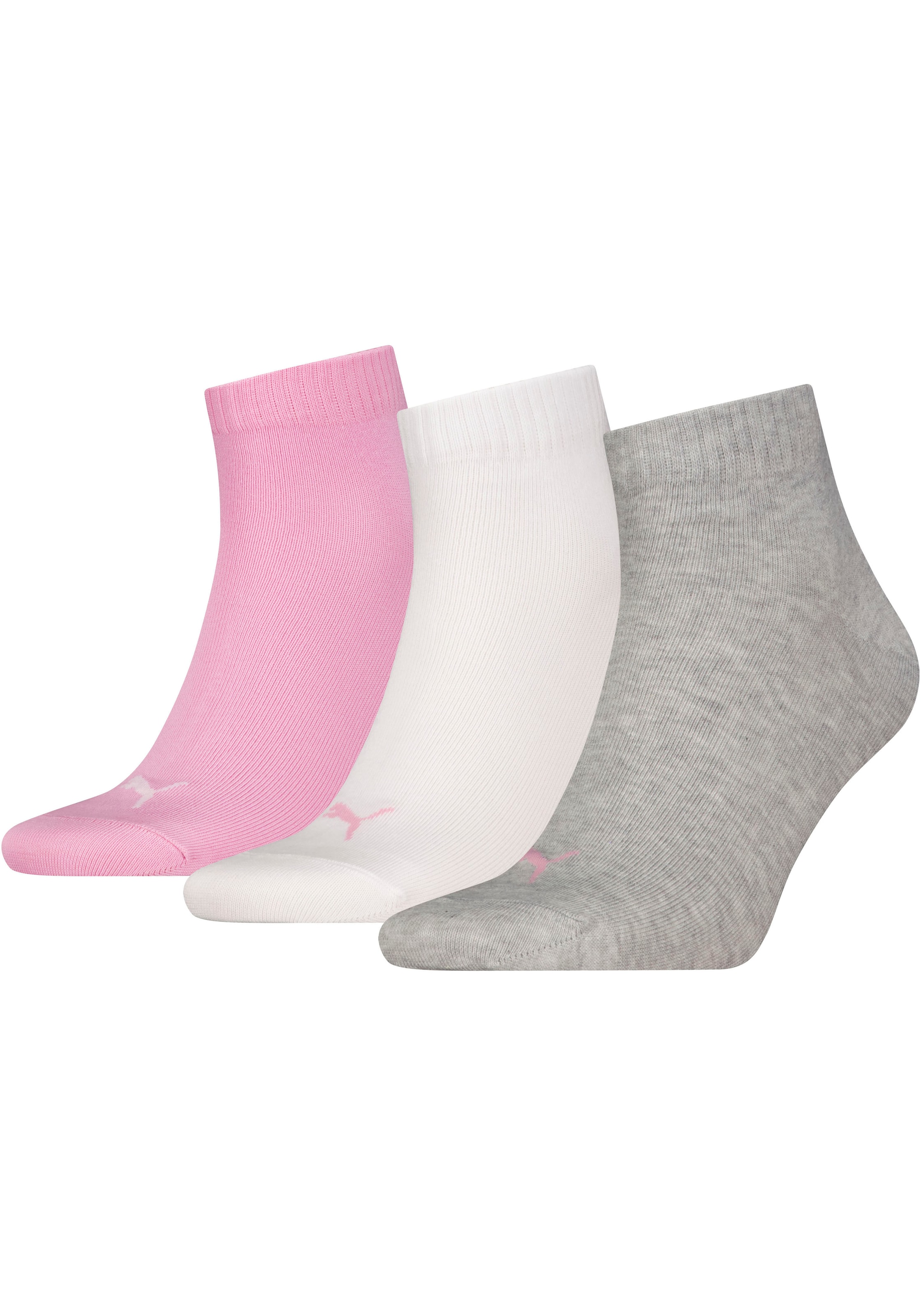 PUMA Kurzsocken "PUMA UNISEX QUARTER PLAIN 3P" 3 Paar, 3 Paar tlg. Atmungsa günstig online kaufen