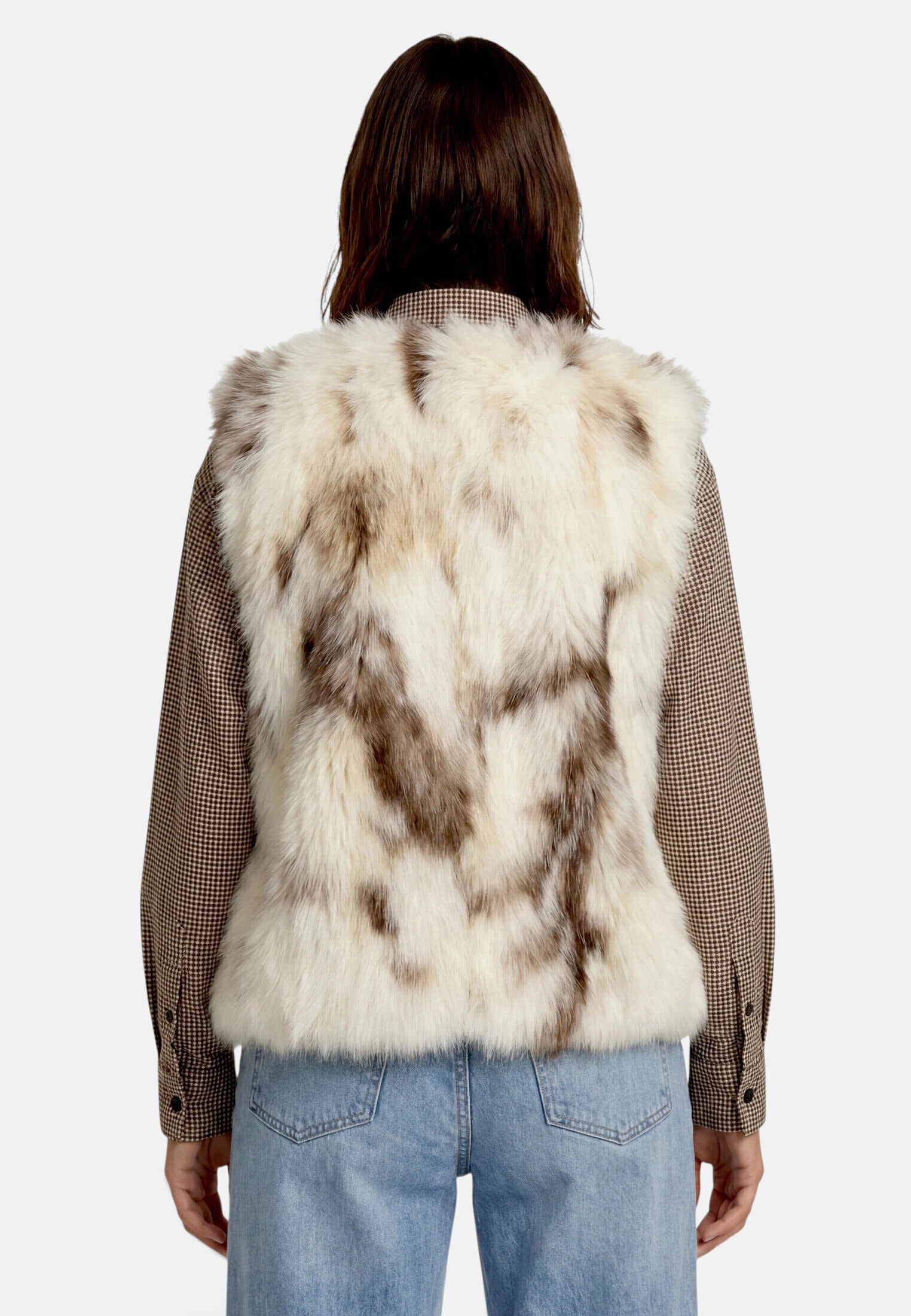 Zero Plüschweste »Damen mit Animalprint« Material