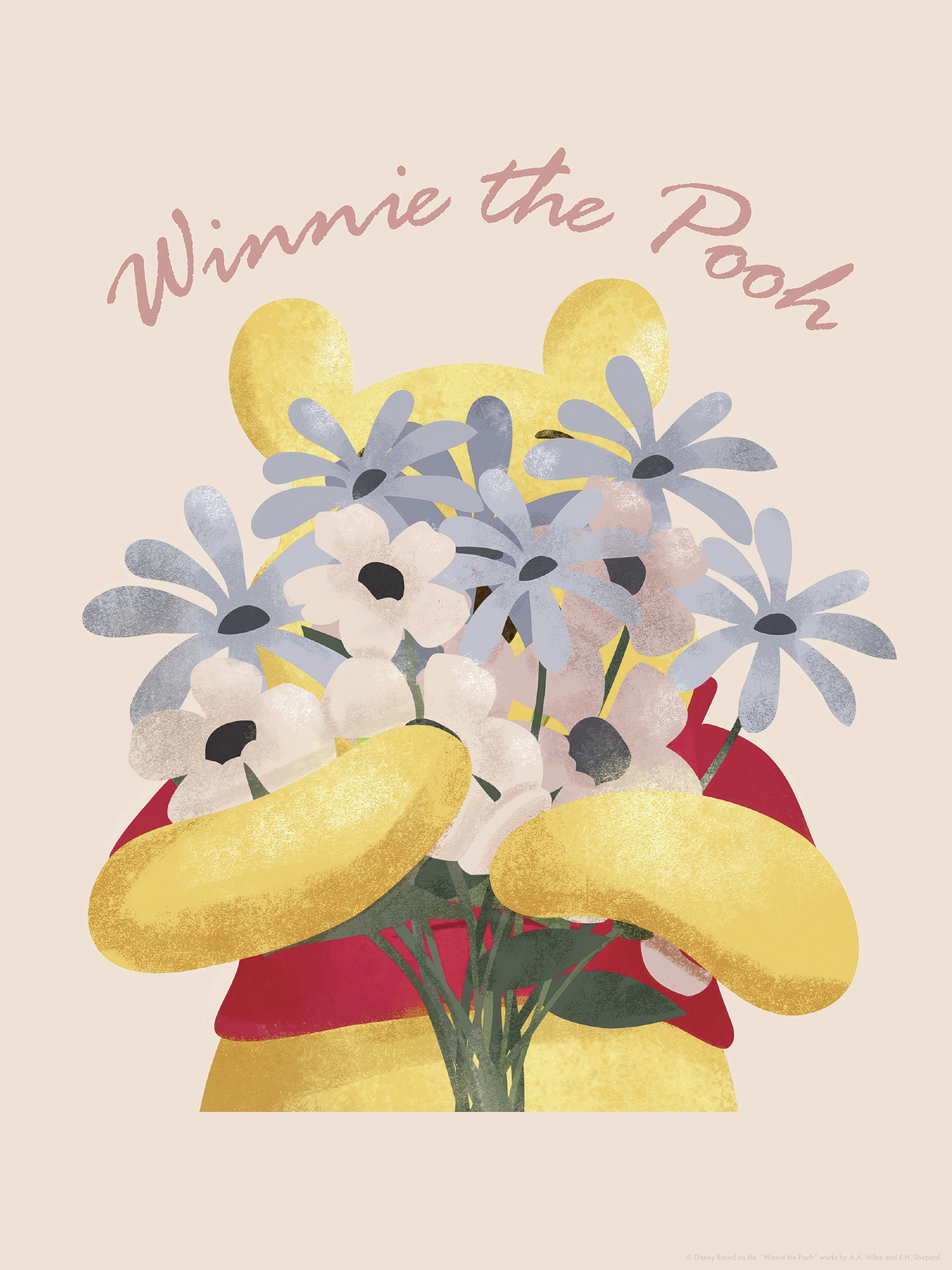 Komar Wandbild »Disney Winnie the Pooh Into The Blooms« Disney Set, 1 Stk. tlg. 30 x 40 cm (Breite x Höhe) - Kinderzimmer, Dekoration