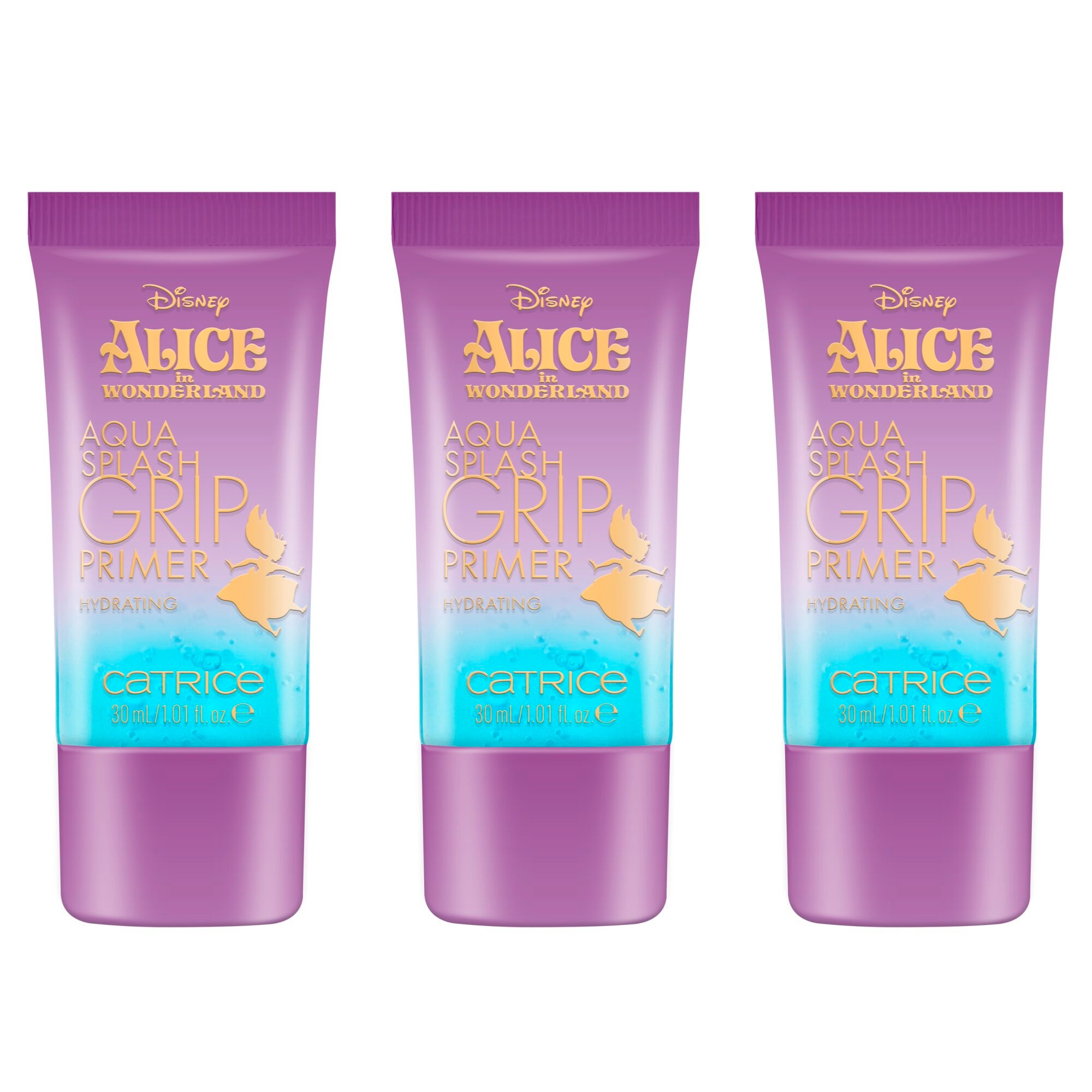 CATRICE Damen Primer "Disney Alice in Wonderland Aqua Splash Grip Primer", 90ml, lila, Teint-Kosmetika
