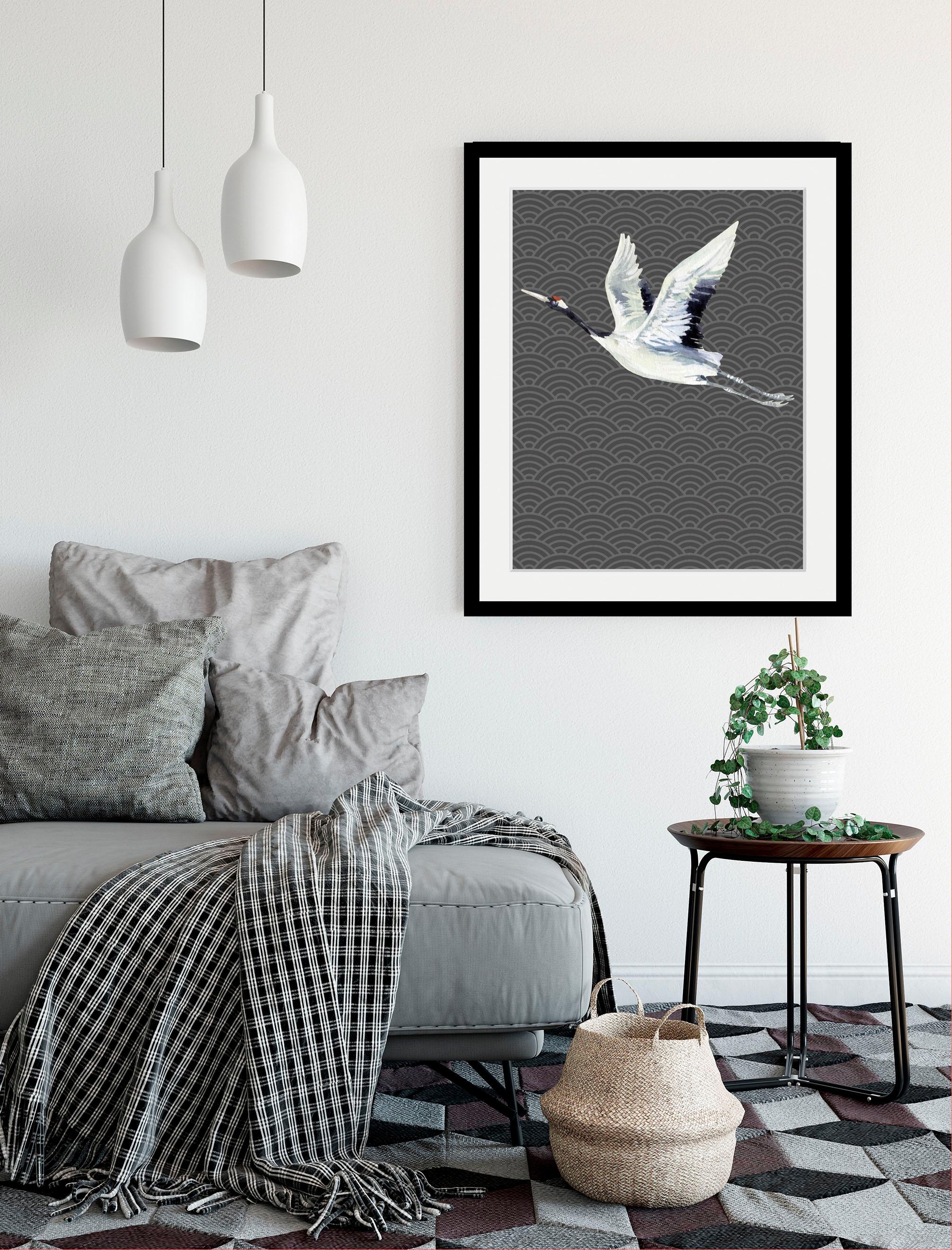 queence Bild "Kranich", Vögel-Vogelbilder-Tiere, HD Premium Poster-Druck in günstig online kaufen