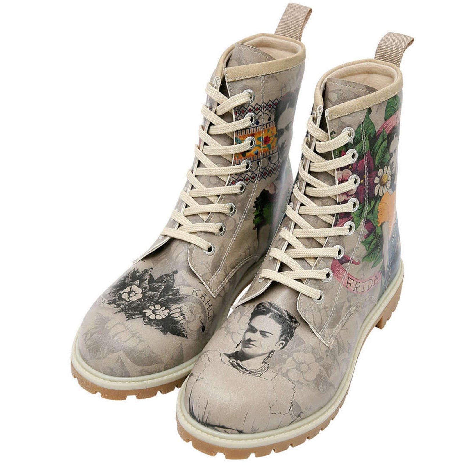 DOGO Schnürboots "Longe Boots Schnürstiefel A Flower From The Past Damen", günstig online kaufen