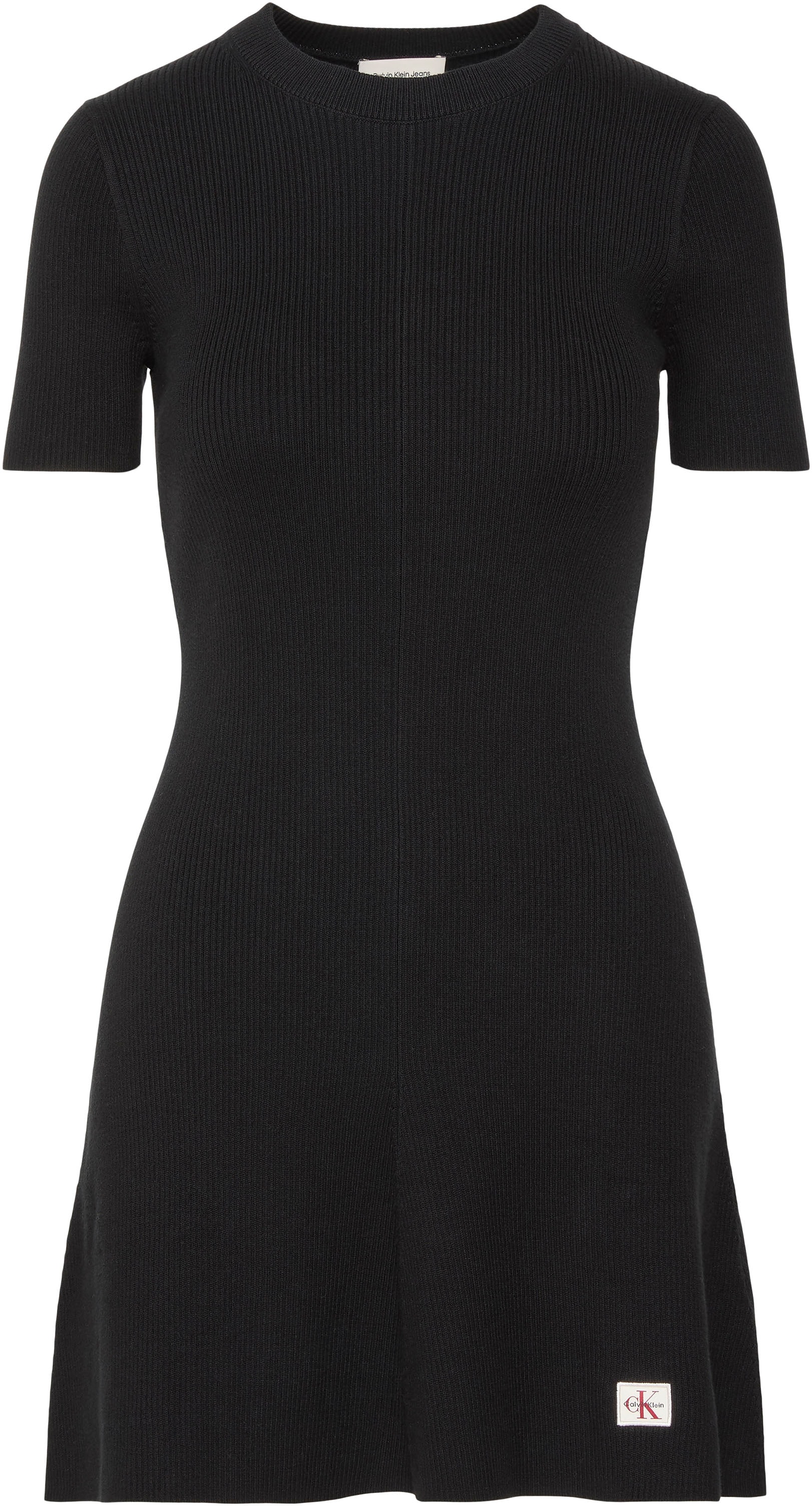 Calvin Klein Jeans Minikleid Ohne Tasche Figurbetonte Passform mit Rundhals günstig online kaufen