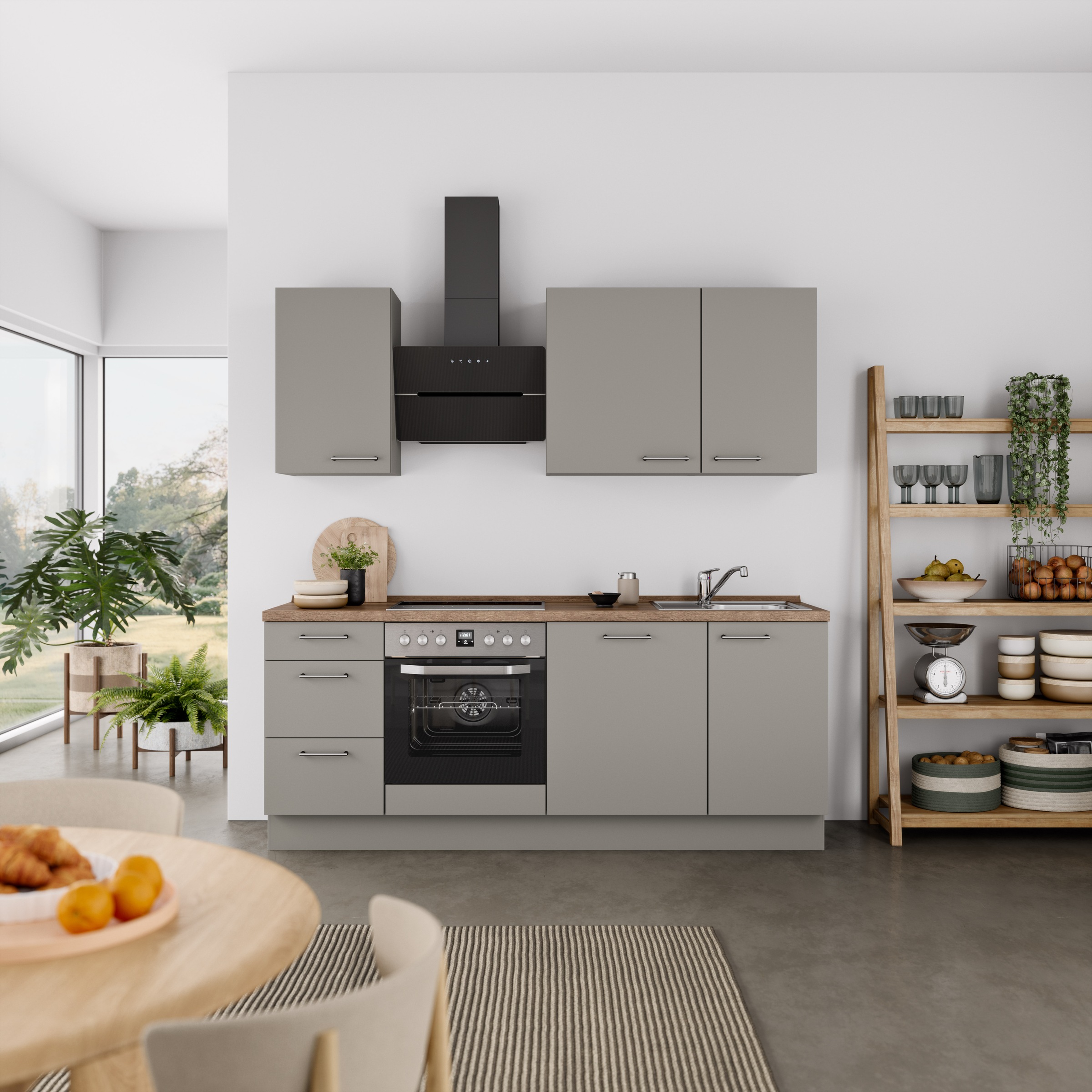 nobilia Küchenzeile ""Laser II", Ausrichtung wählbar, Breite 210 cm" vormon günstig online kaufen