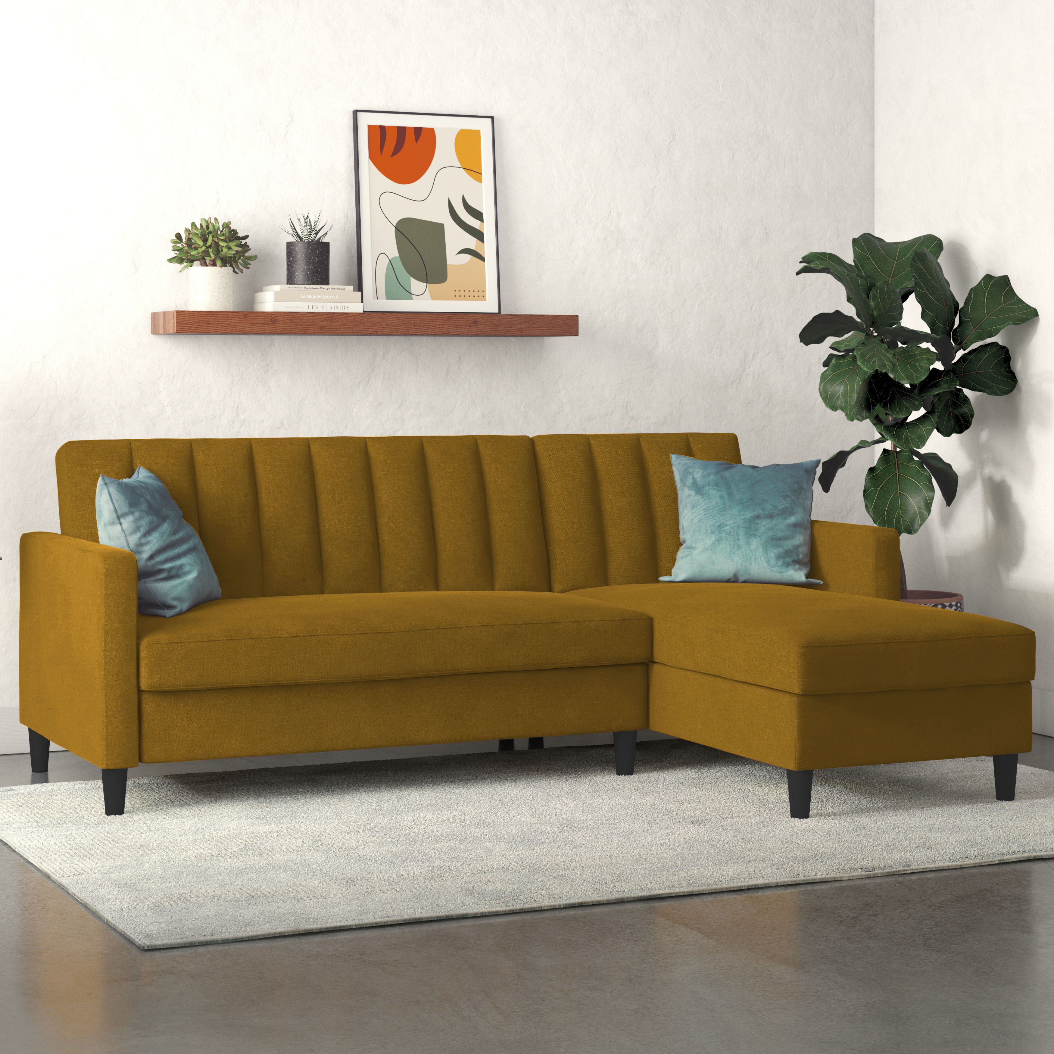 Dorel Home Ecksofa "Celine, L-Form," mit Bett-Funktion und Stauraum. Recamiere beidseitig montierbar