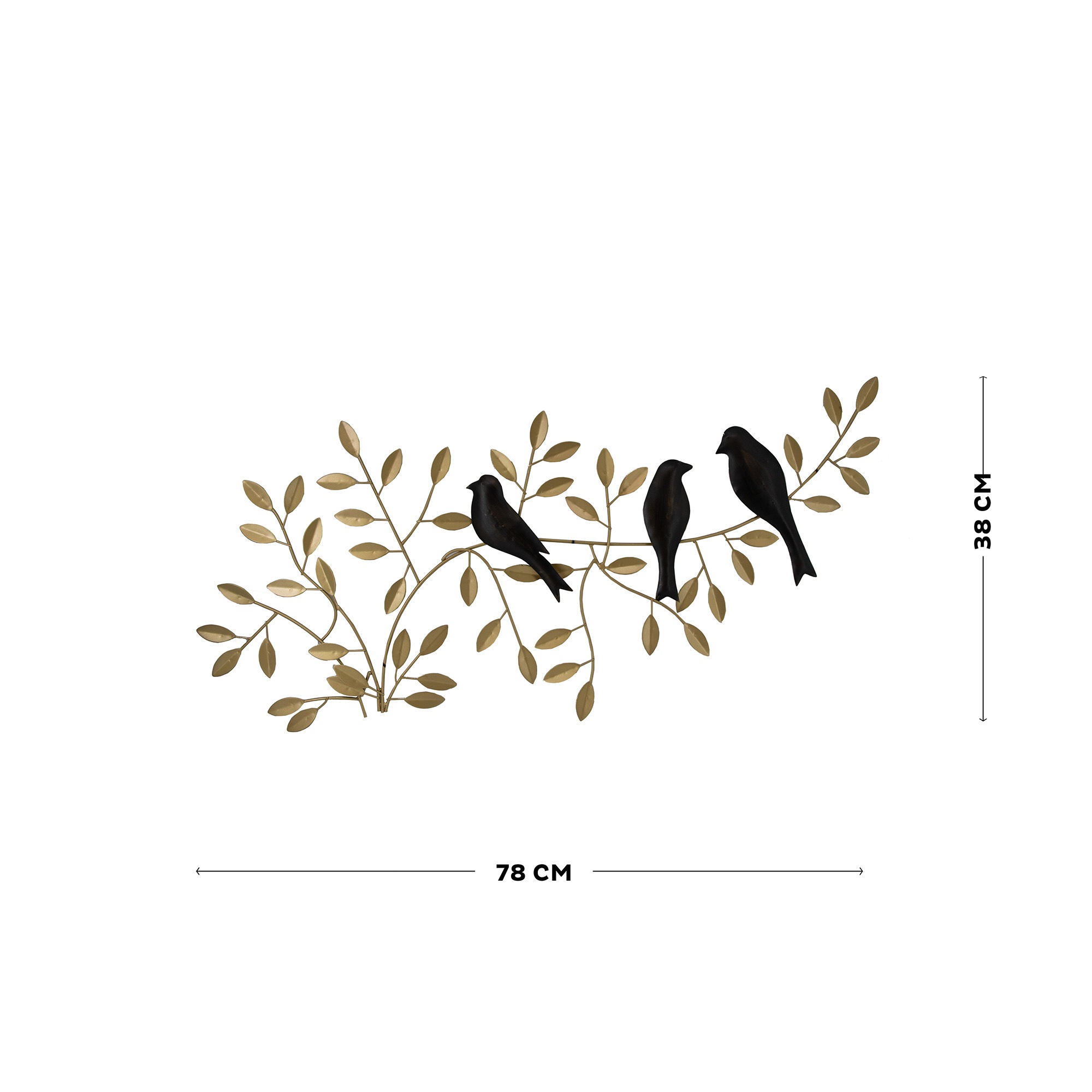Art for the home Metallbild »Vögel auf dem Zweig«, (1 St.)