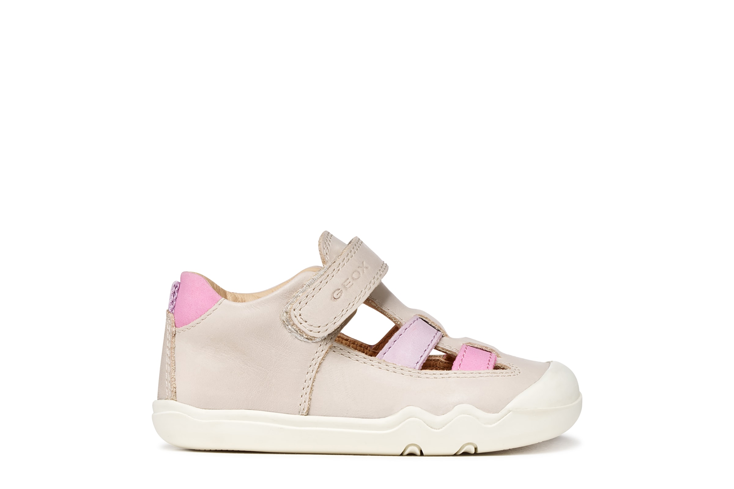 Geox Lauflernschuh »B STEPPIEUP GIRL«  Babyschuh, Sommerschuh, Klettschuh, Größenschablone zum Download