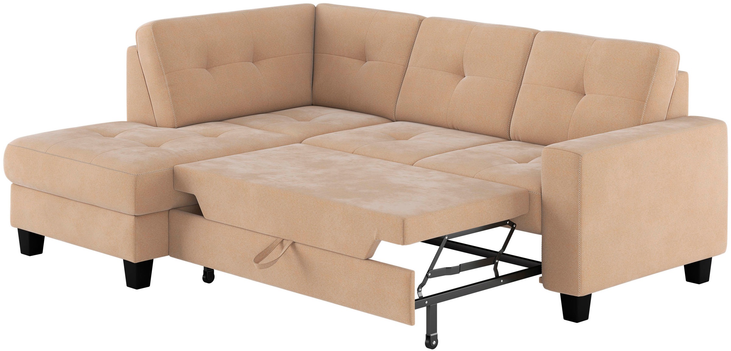 Places of Style Ecksofa »Varese«, wahlweise mit Bettfunktion und Bettkasten