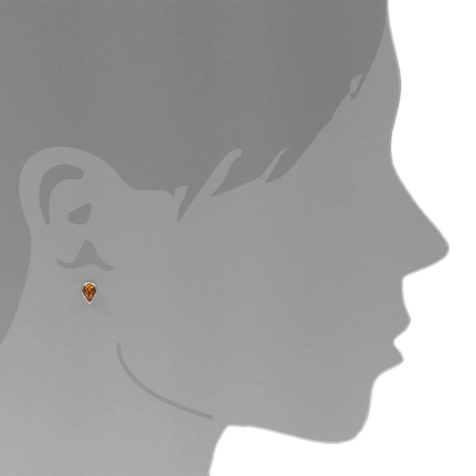 OSTSEE-SCHMUCK Paar Ohrstecker »Ostsee-Schmuck Ohrstecker Classic 7 x 5 mm Tropfen«, (2 tlg.)