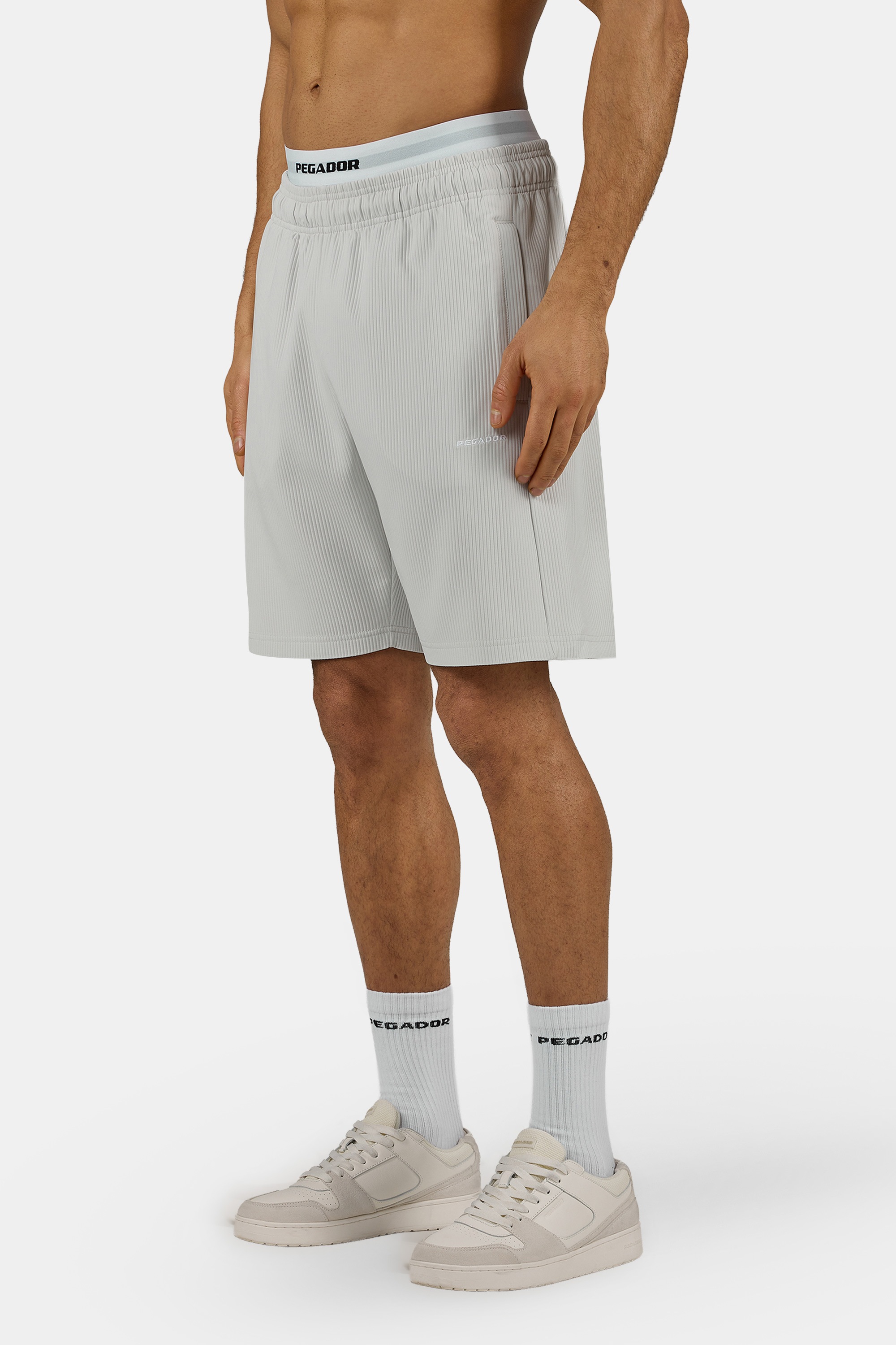 PEGADOR Shorts »TROY PLISSEE SHORTS«  Baumwollmischung, regular fit