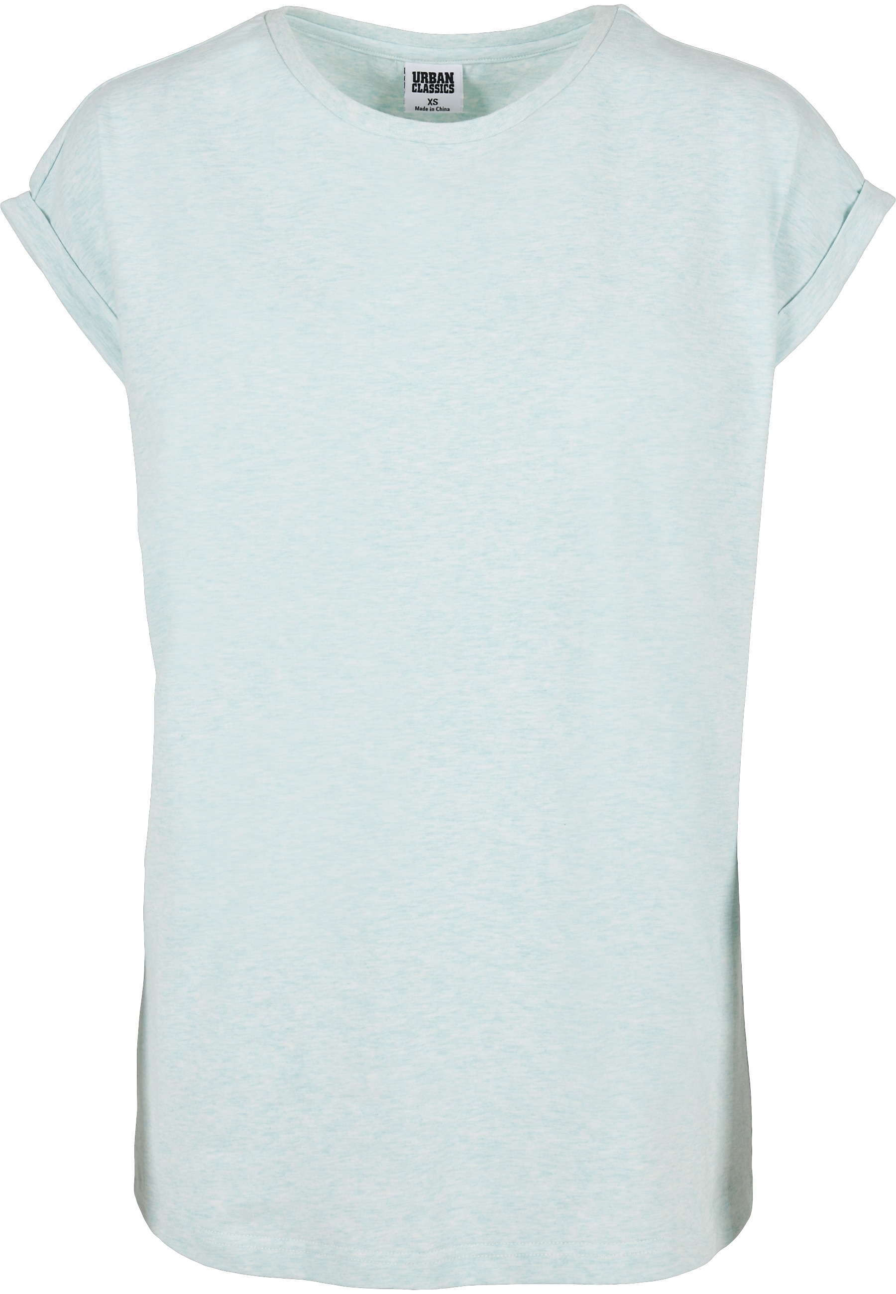 URBAN CLASSICS Kurzarmshirt "Urban Classics Damen Ladies Color Melange Extended Shoulder Tee" 1 Stk.
